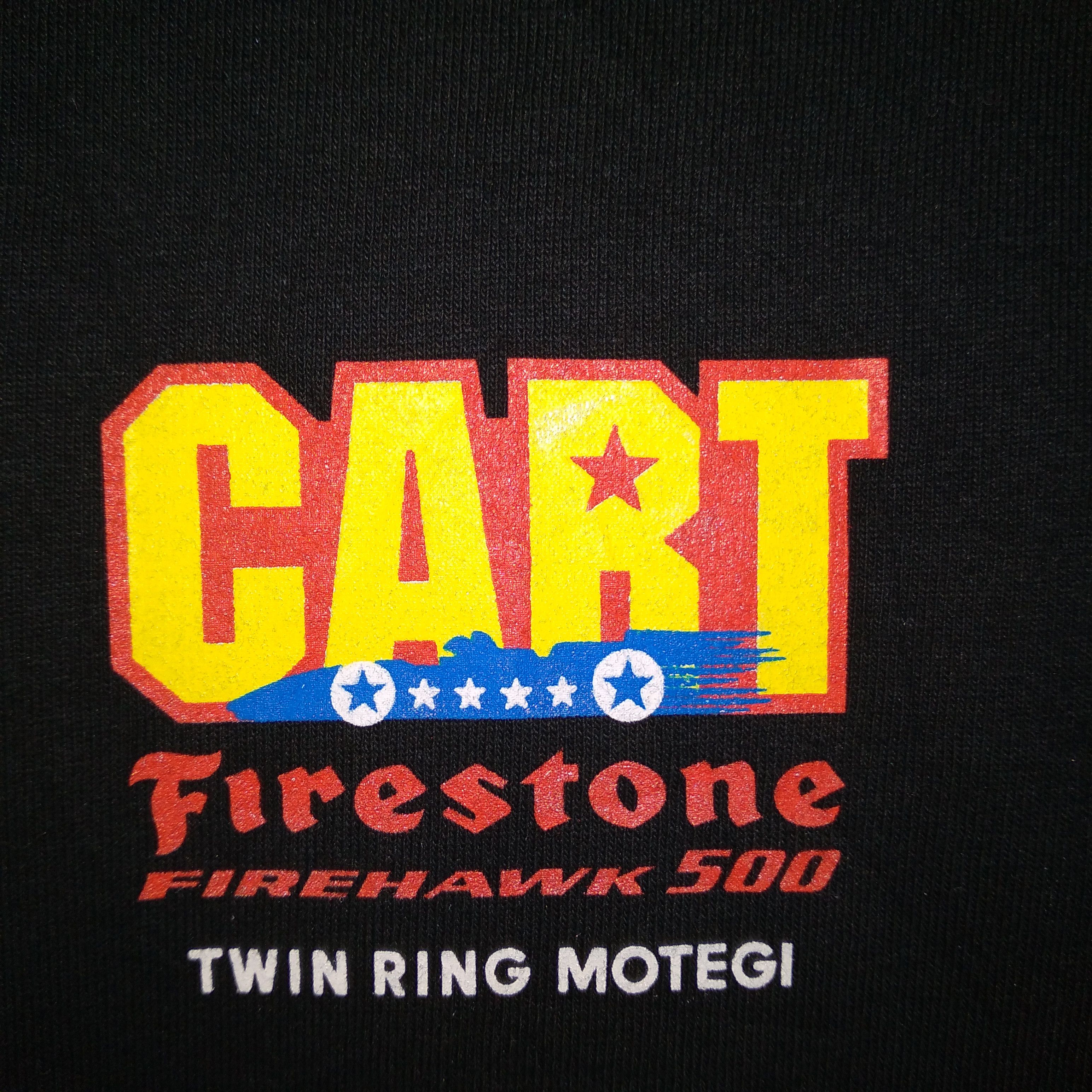 Vintage Vtg 90s CART Firehawk 500 Formula One Signature Promo Tee Size US L / EU 52-54 / 3 - 4 Thumbnail