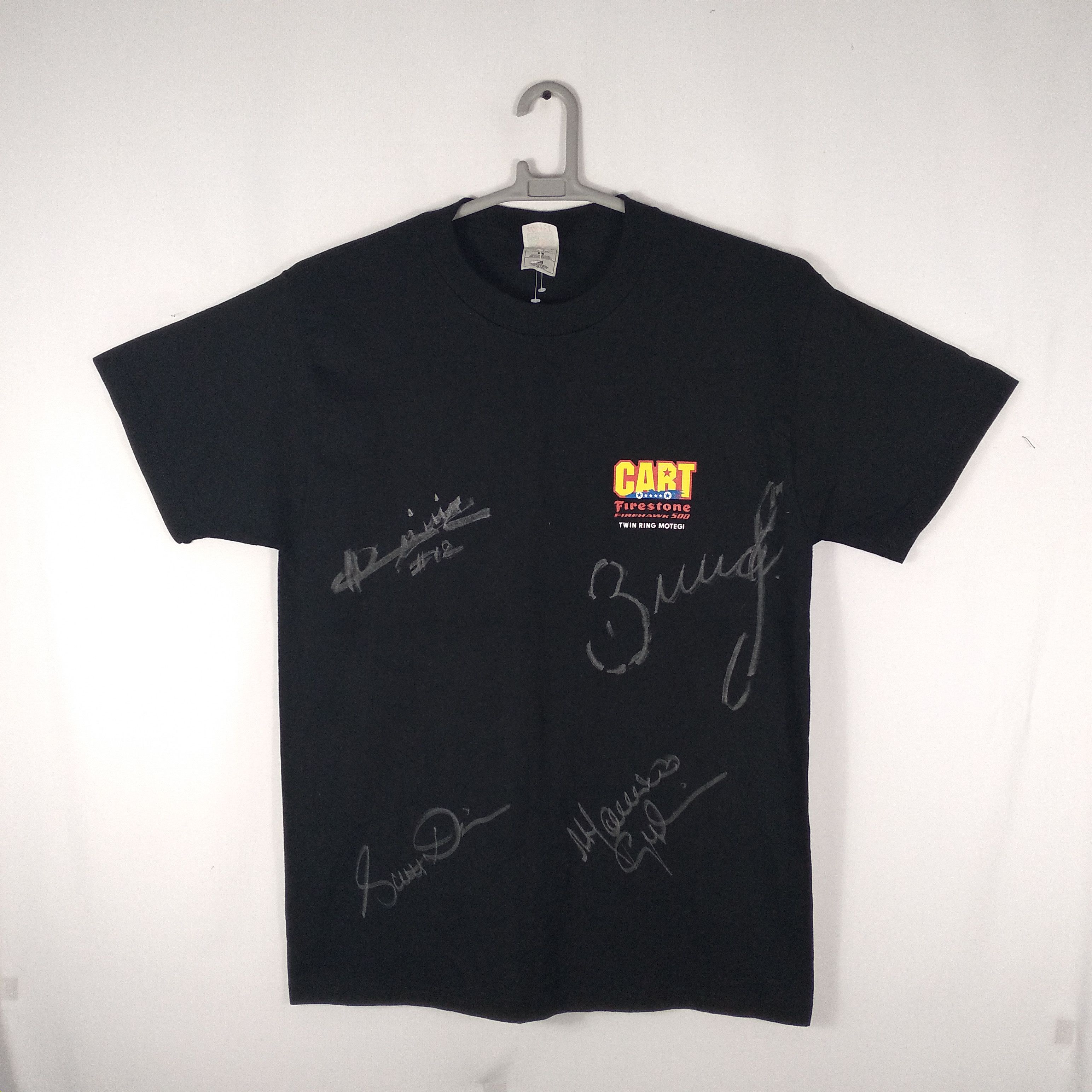 Vintage Vtg 90s CART Firehawk 500 Formula One Signature Promo Tee Size US L / EU 52-54 / 3 - 1 Thumbnail