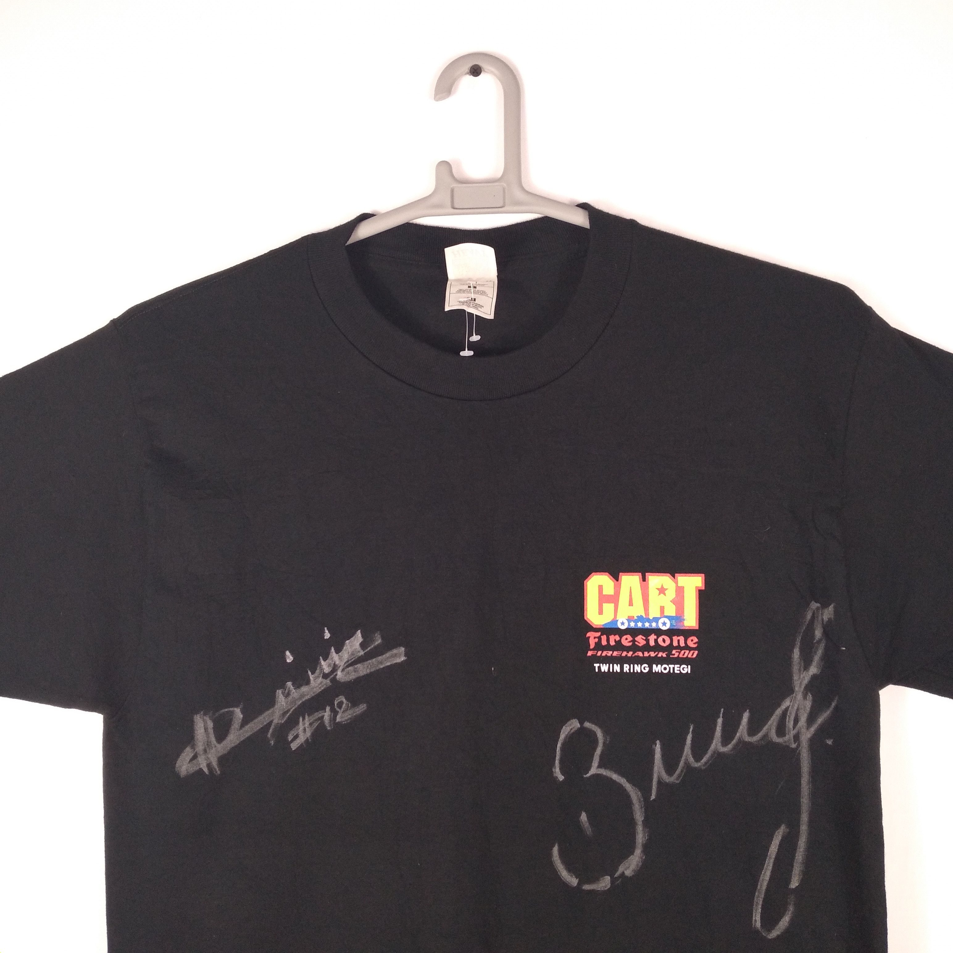 Vintage Vtg 90s CART Firehawk 500 Formula One Signature Promo Tee Size US L / EU 52-54 / 3 - 2 Thumbnail
