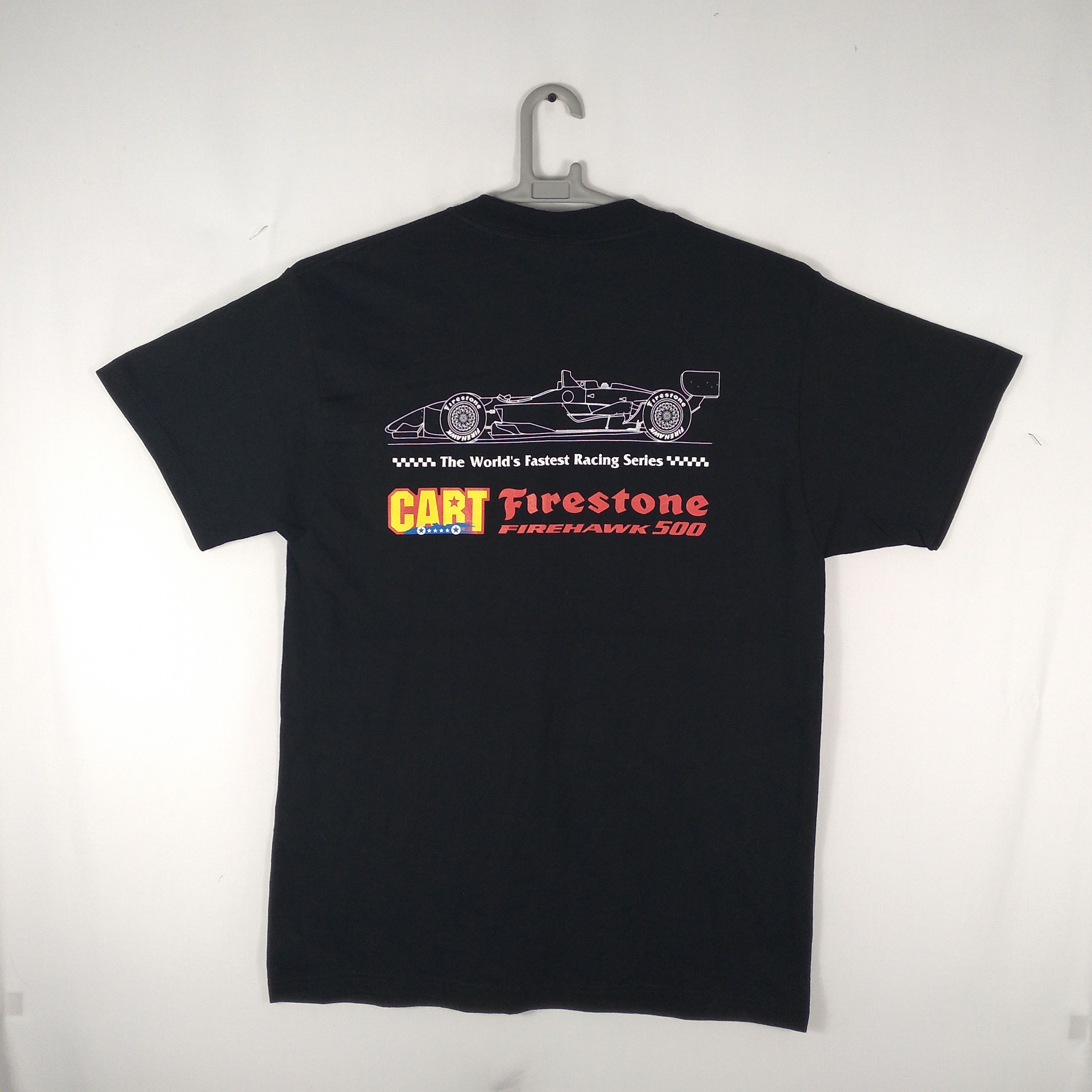 Vintage Vtg 90s CART Firehawk 500 Formula One Signature Promo Tee Size US L / EU 52-54 / 3 - 5 Thumbnail