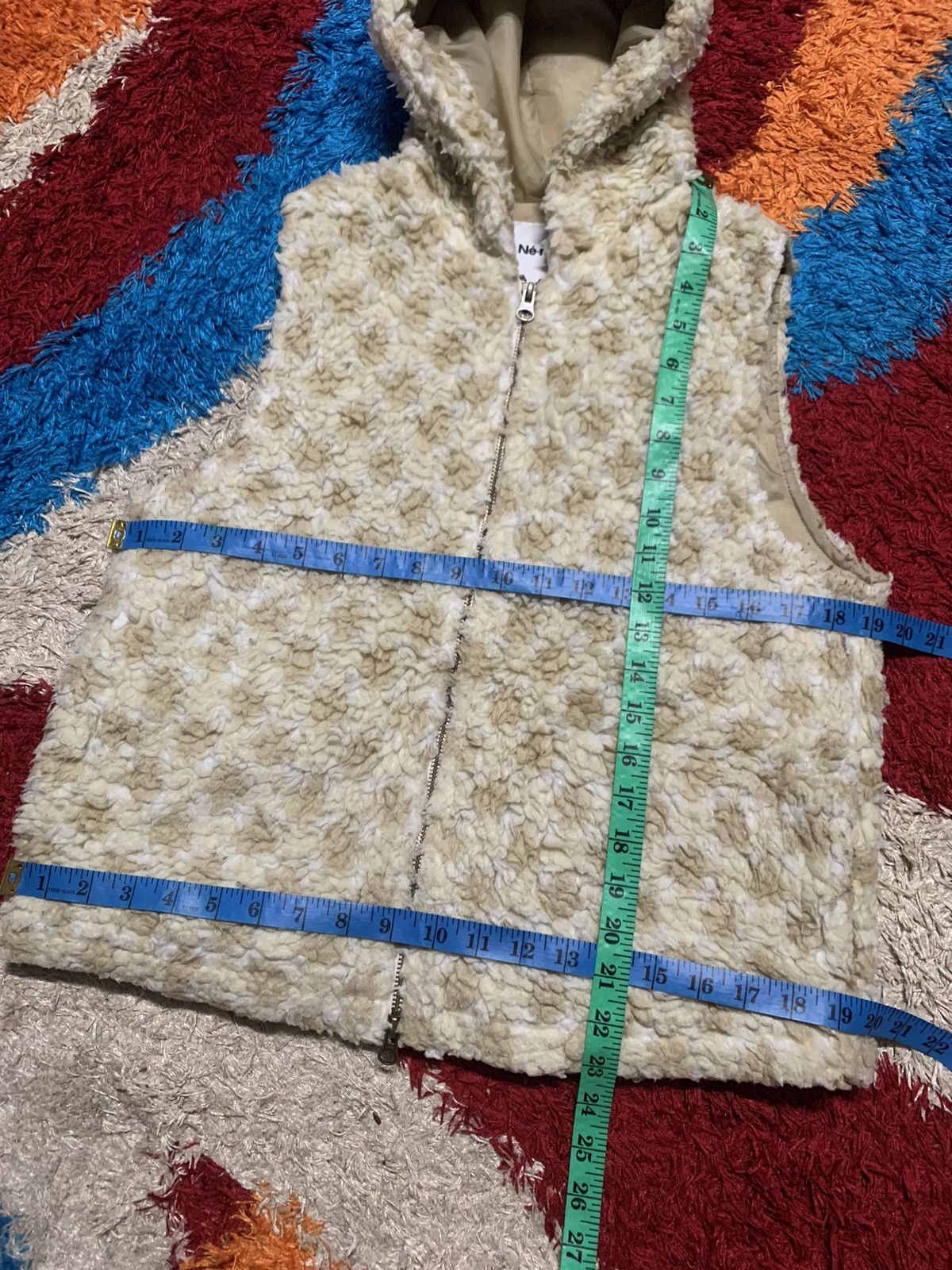 Ne-Net RARE!! NE-NET BY ISSEY MIYAKE BEAR FUR EAR HOODIE VEST Size 38S - 16 Thumbnail
