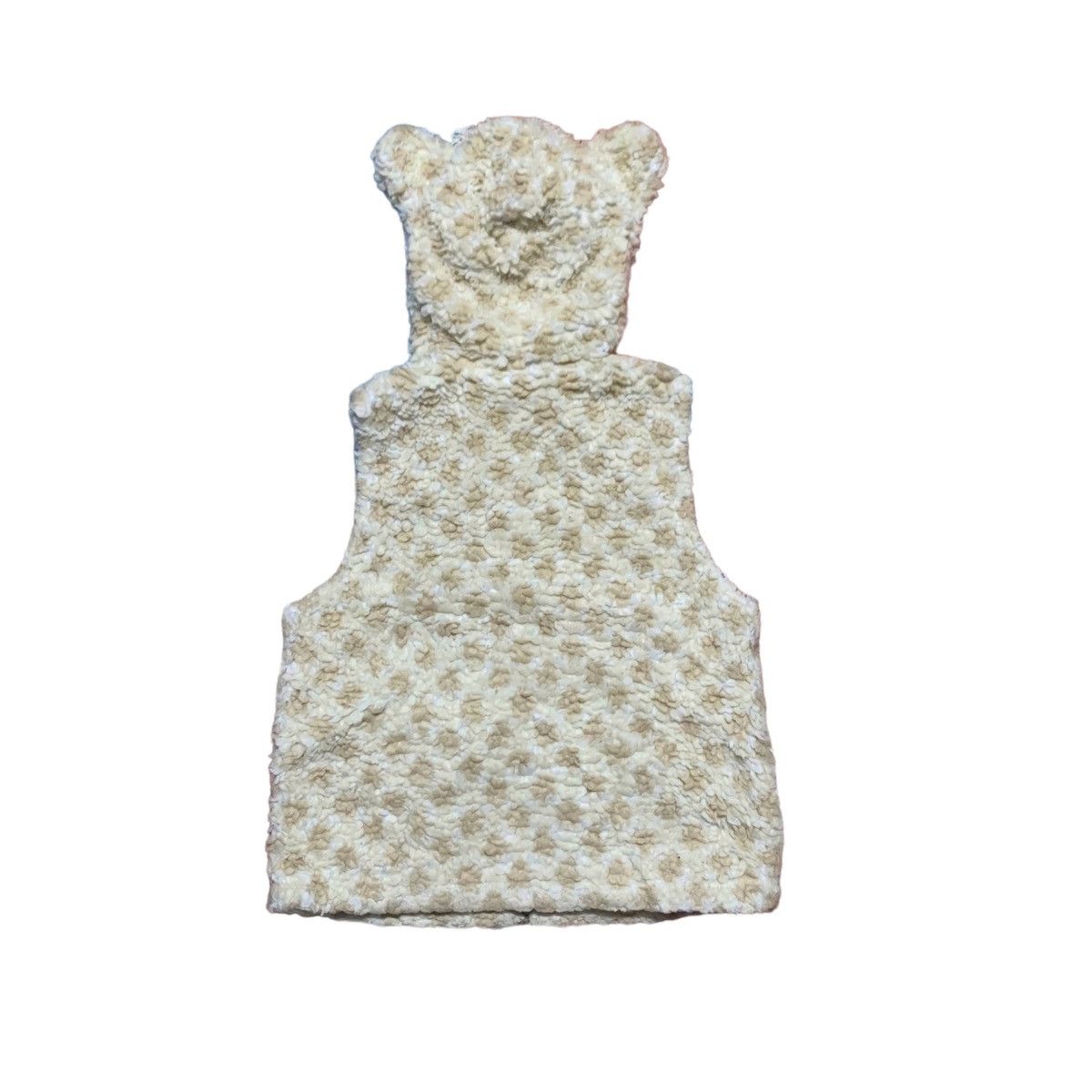 Ne-Net RARE!! NE-NET BY ISSEY MIYAKE BEAR FUR EAR HOODIE VEST Size 38S - 2 Thumbnail