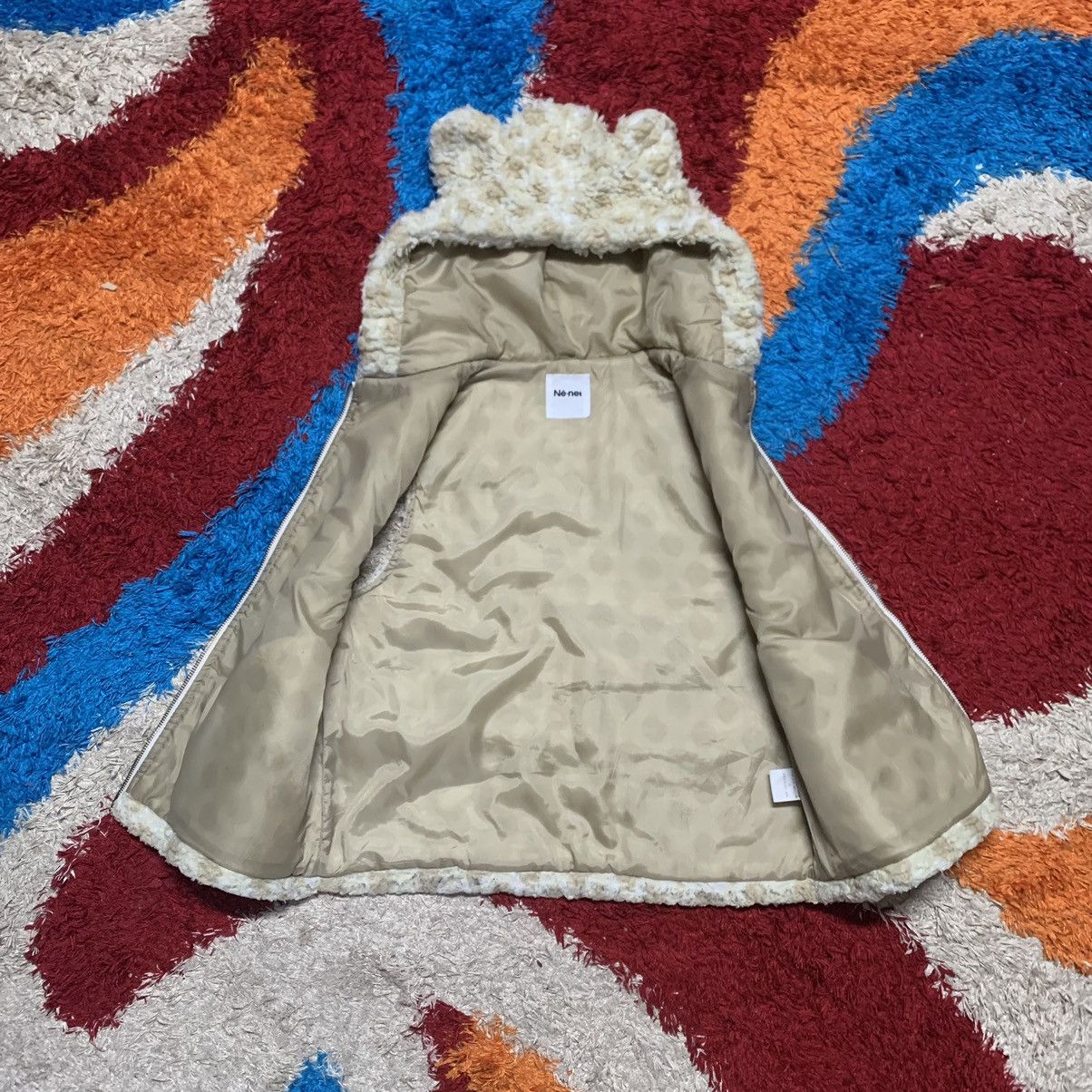 Ne-Net RARE!! NE-NET BY ISSEY MIYAKE BEAR FUR EAR HOODIE VEST Size 38S - 12 Thumbnail