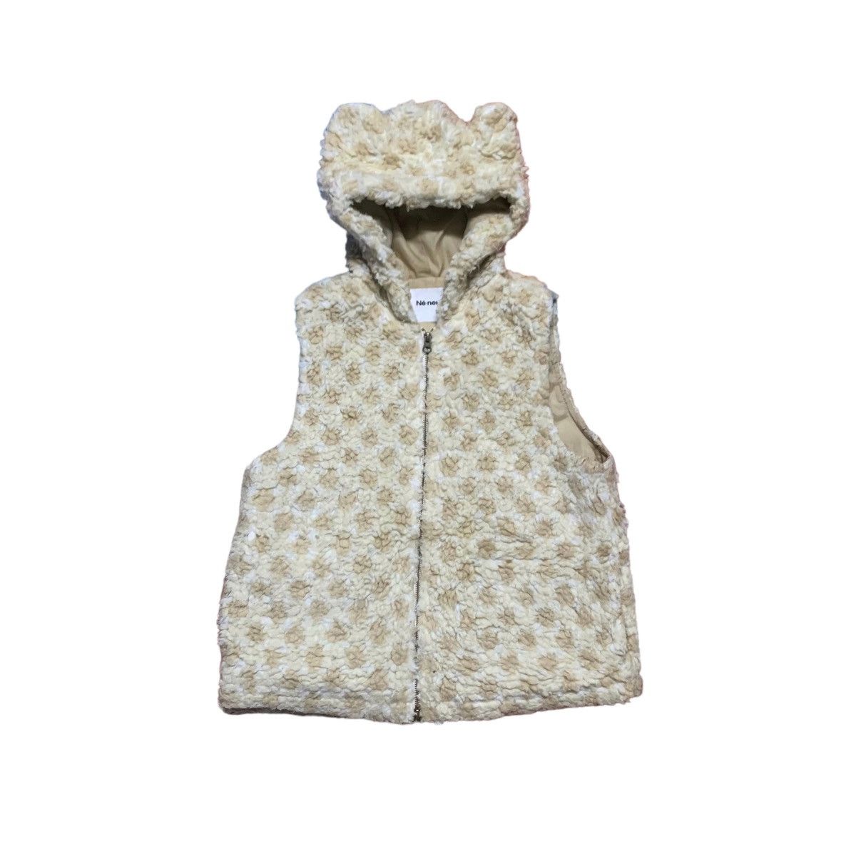 Ne-Net RARE!! NE-NET BY ISSEY MIYAKE BEAR FUR EAR HOODIE VEST Size 38S - 1 Thumbnail