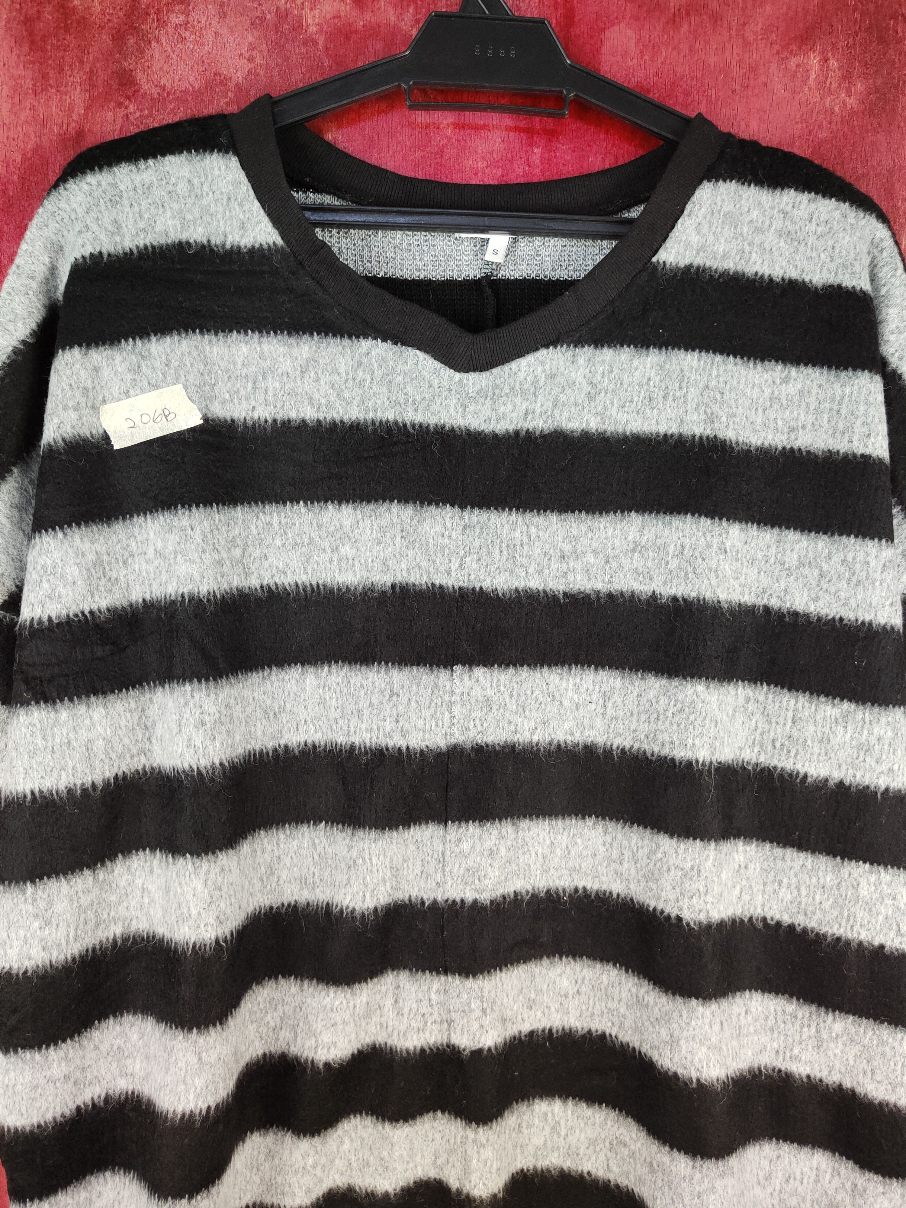 Global Work × Japanese Brand × Solid and Striped Global Work Black/Gray Knitwear stripe #206B Size US S / EU 44-46 / 1 - 2 Thumbnail