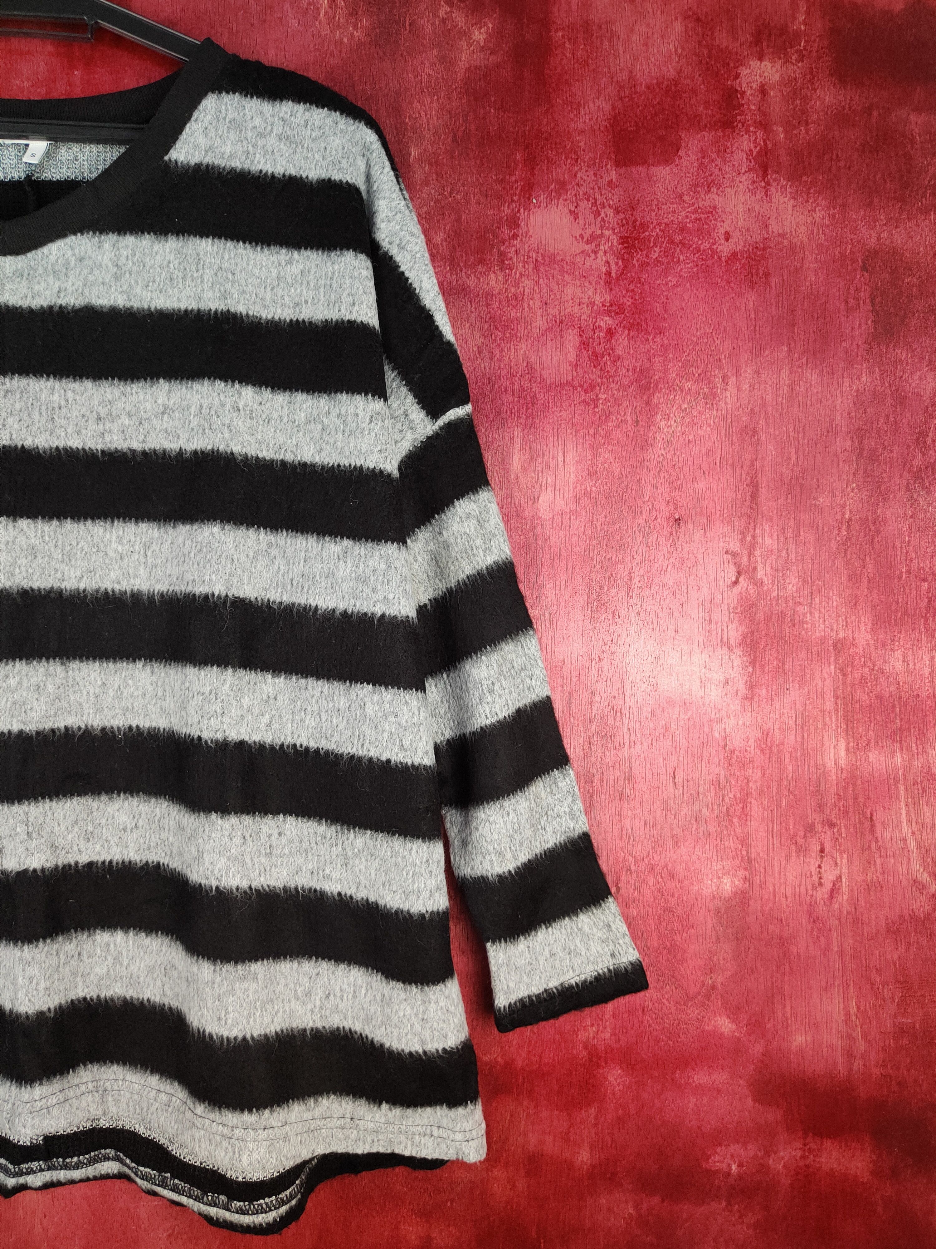 Global Work × Japanese Brand × Solid and Striped Global Work Black/Gray Knitwear stripe #206B Size US S / EU 44-46 / 1 - 5 Thumbnail