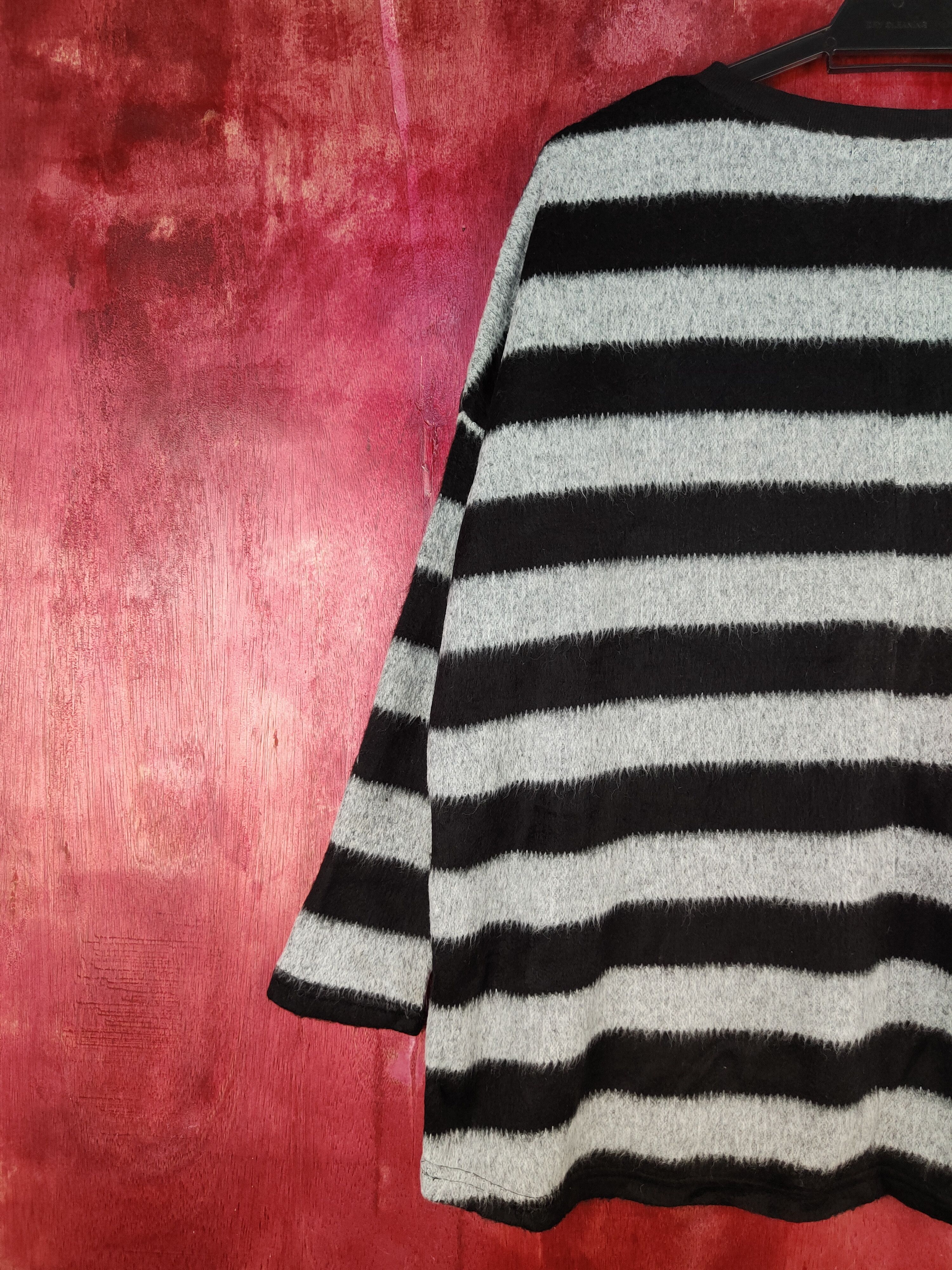 Global Work × Japanese Brand × Solid and Striped Global Work Black/Gray Knitwear stripe #206B Size US S / EU 44-46 / 1 - 8 Thumbnail