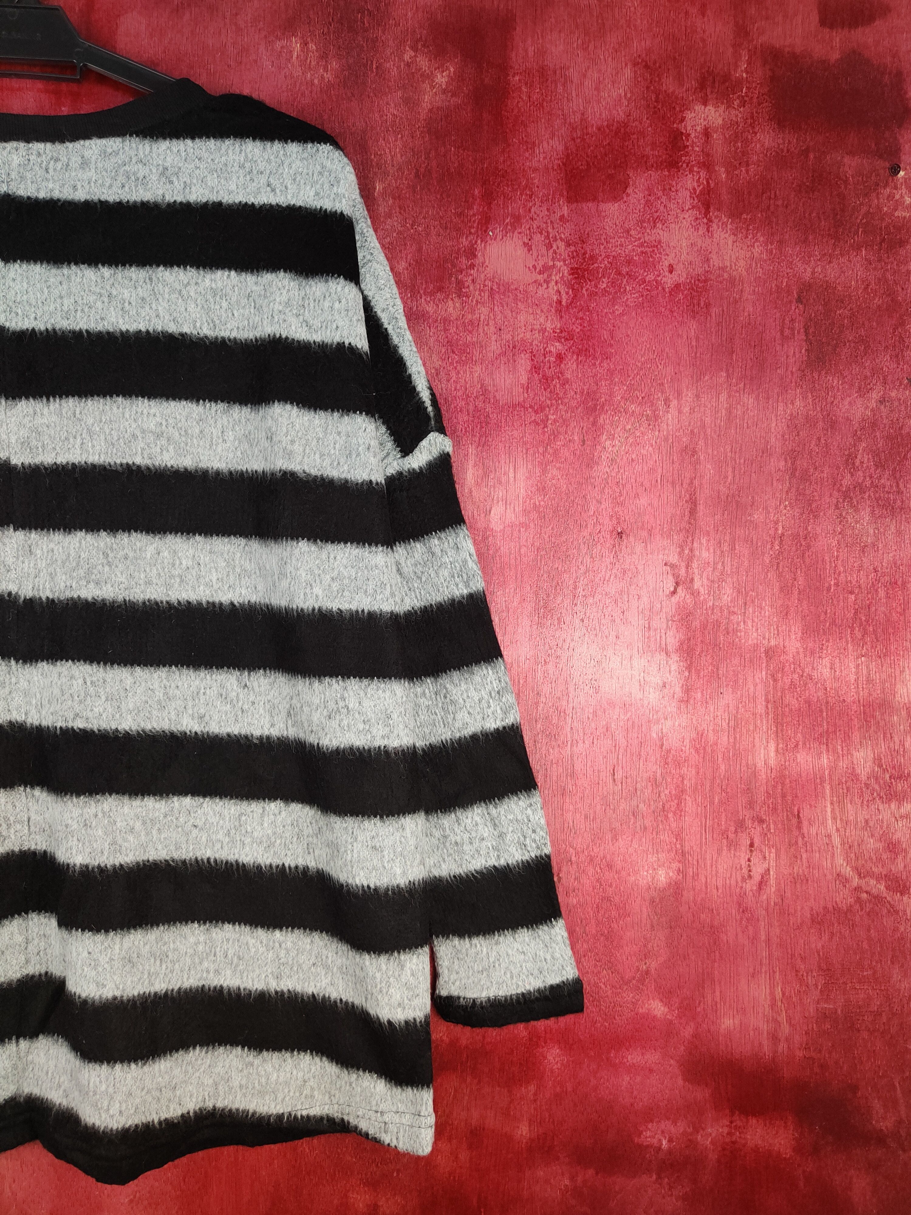 Global Work × Japanese Brand × Solid and Striped Global Work Black/Gray Knitwear stripe #206B Size US S / EU 44-46 / 1 - 9 Thumbnail