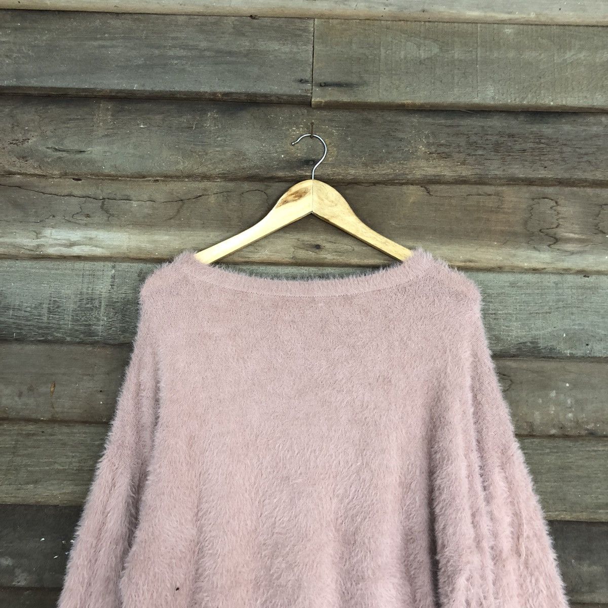 Homespun Knitwear Earth Music & Ecology Purple Mohair Knitwear #c1168 Size L / US 10 / IT 46 - 2 Thumbnail