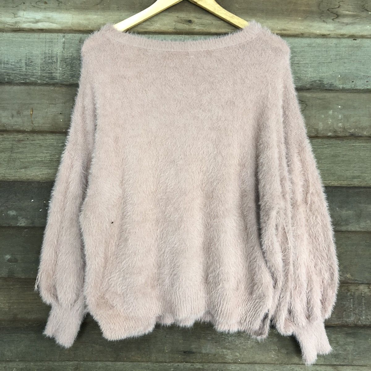 Homespun Knitwear Earth Music & Ecology Purple Mohair Knitwear #c1168 Size L / US 10 / IT 46 - 8 Thumbnail