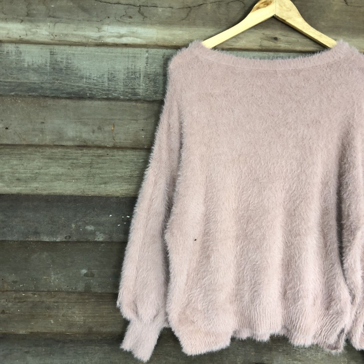 Homespun Knitwear Earth Music & Ecology Purple Mohair Knitwear #c1168 Size L / US 10 / IT 46 - 7 Thumbnail