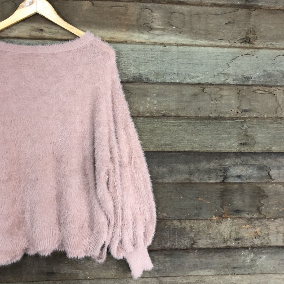 Homespun Knitwear Earth Music & Ecology Purple Mohair Knitwear #c1168 Size L / US 10 / IT 46 - 5 Thumbnail
