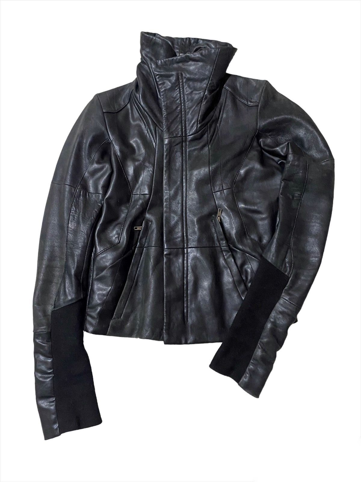 【専用】ekam style leather jacket Vintage Ekam Moto Lampskin Leather Jacket