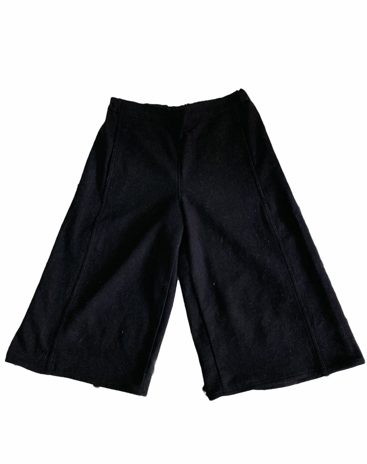 Pre-owned Lemaire X Uniqlo Wide Leg Cropped Pants In Black
