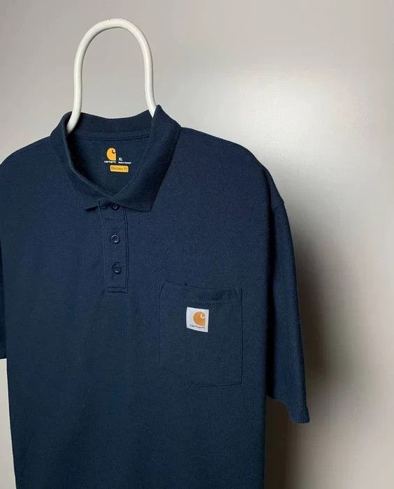 Carhartt Carhartt wip polos vintage T-shirt size XL navy patch Size US XL / EU 56 / 4 - 2 Thumbnail