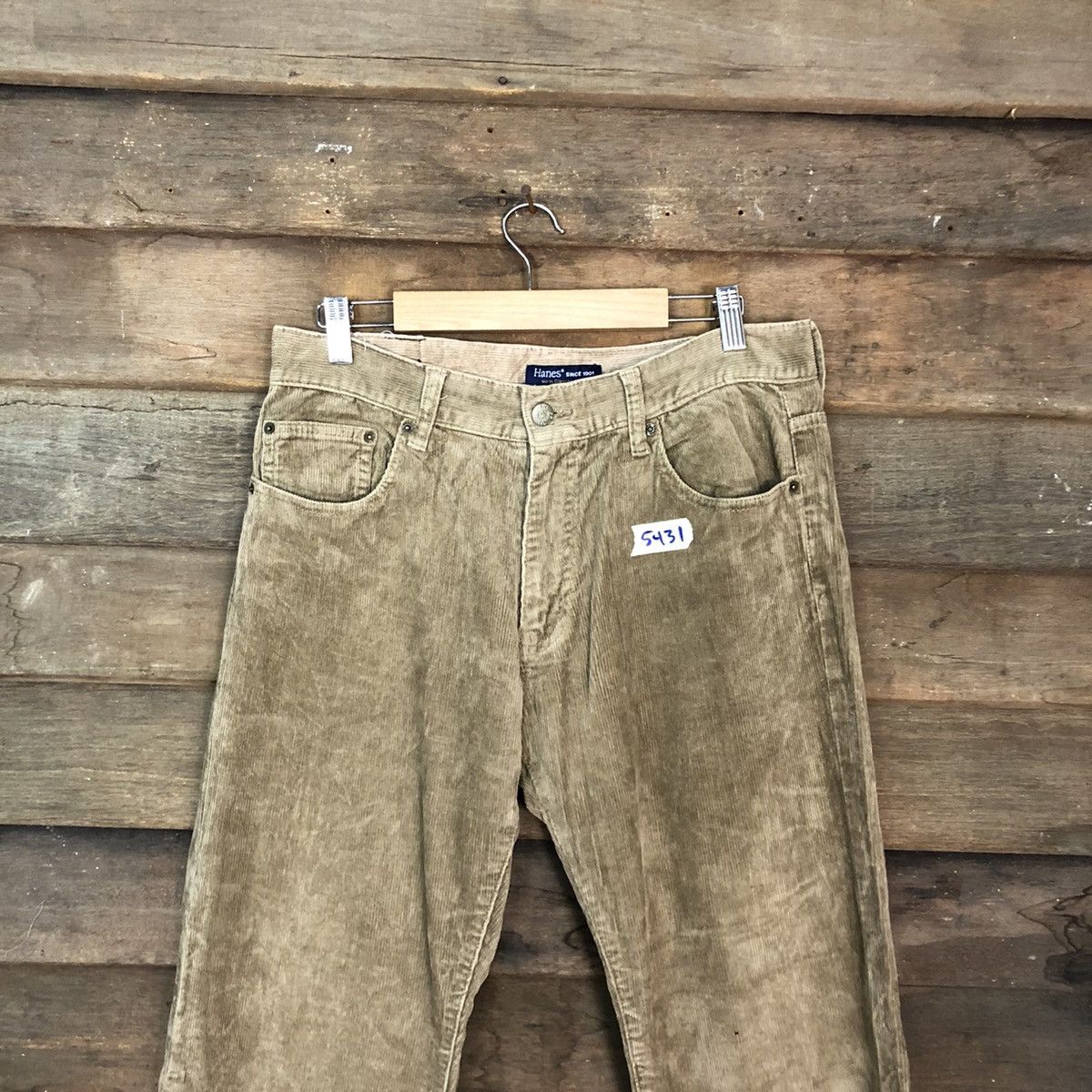 Hanes DL Vtg Hanes Brown Conduroi Denim Pants #5431 Size US 30 / EU 46 - 2 Thumbnail