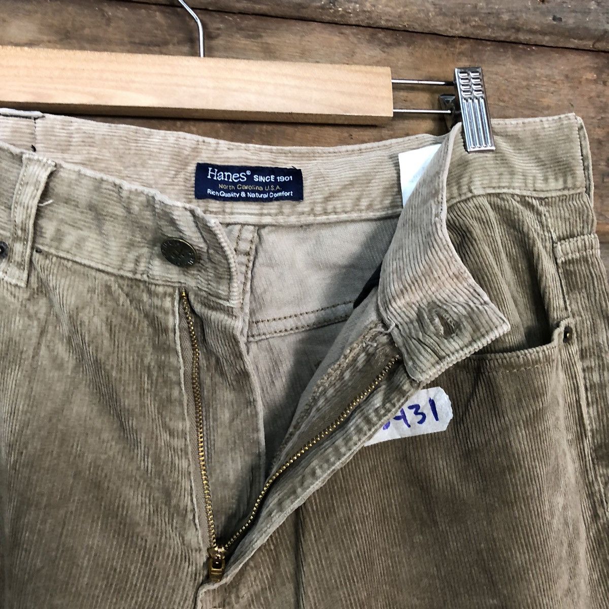 Hanes DL Vtg Hanes Brown Conduroi Denim Pants #5431 Size US 30 / EU 46 - 6 Thumbnail