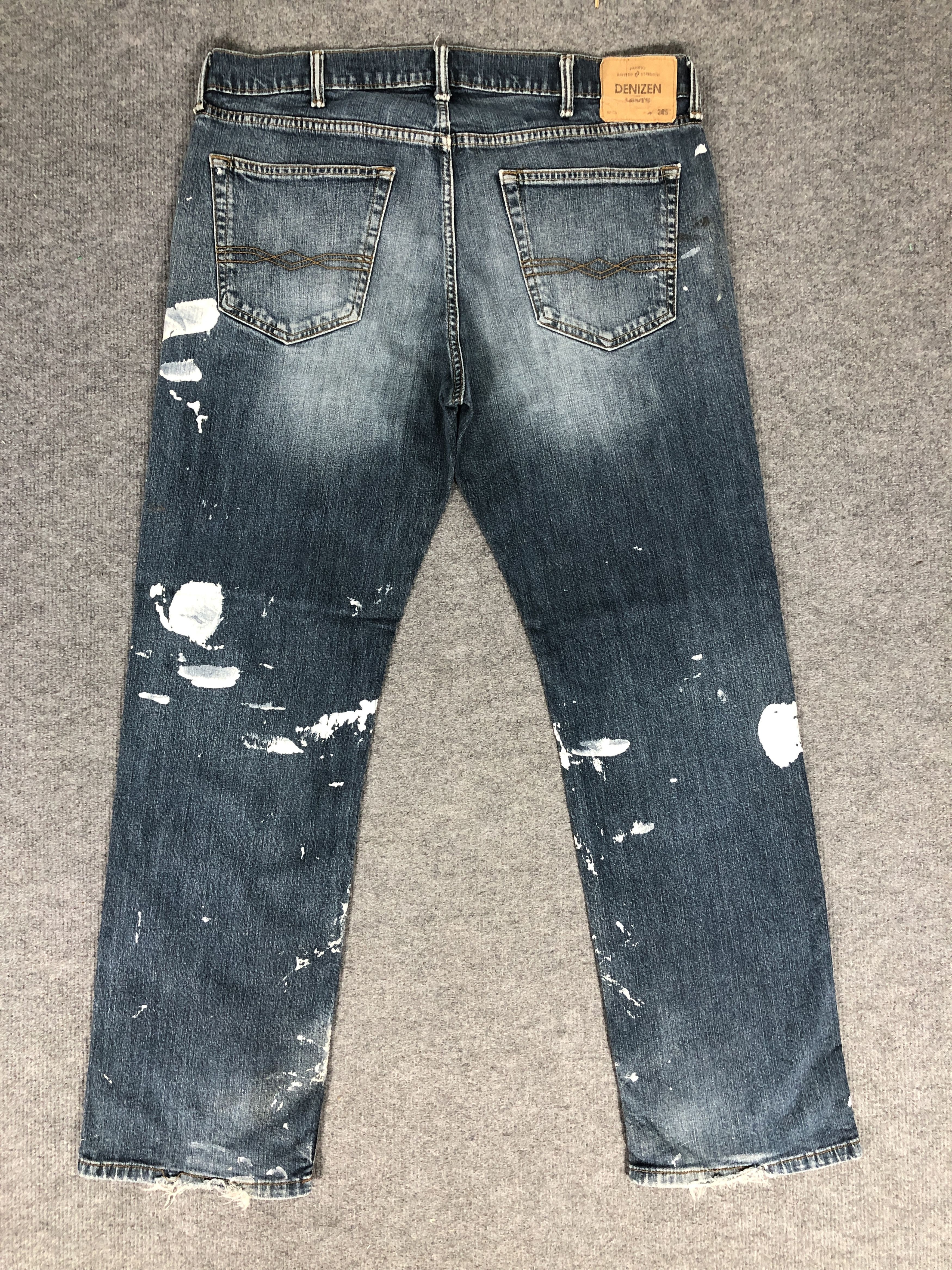 Levi's Levi's Denizen 205 Paint Splatter Dirty Faded Blue Jean Size US 38 / EU 54 - 2 Thumbnail