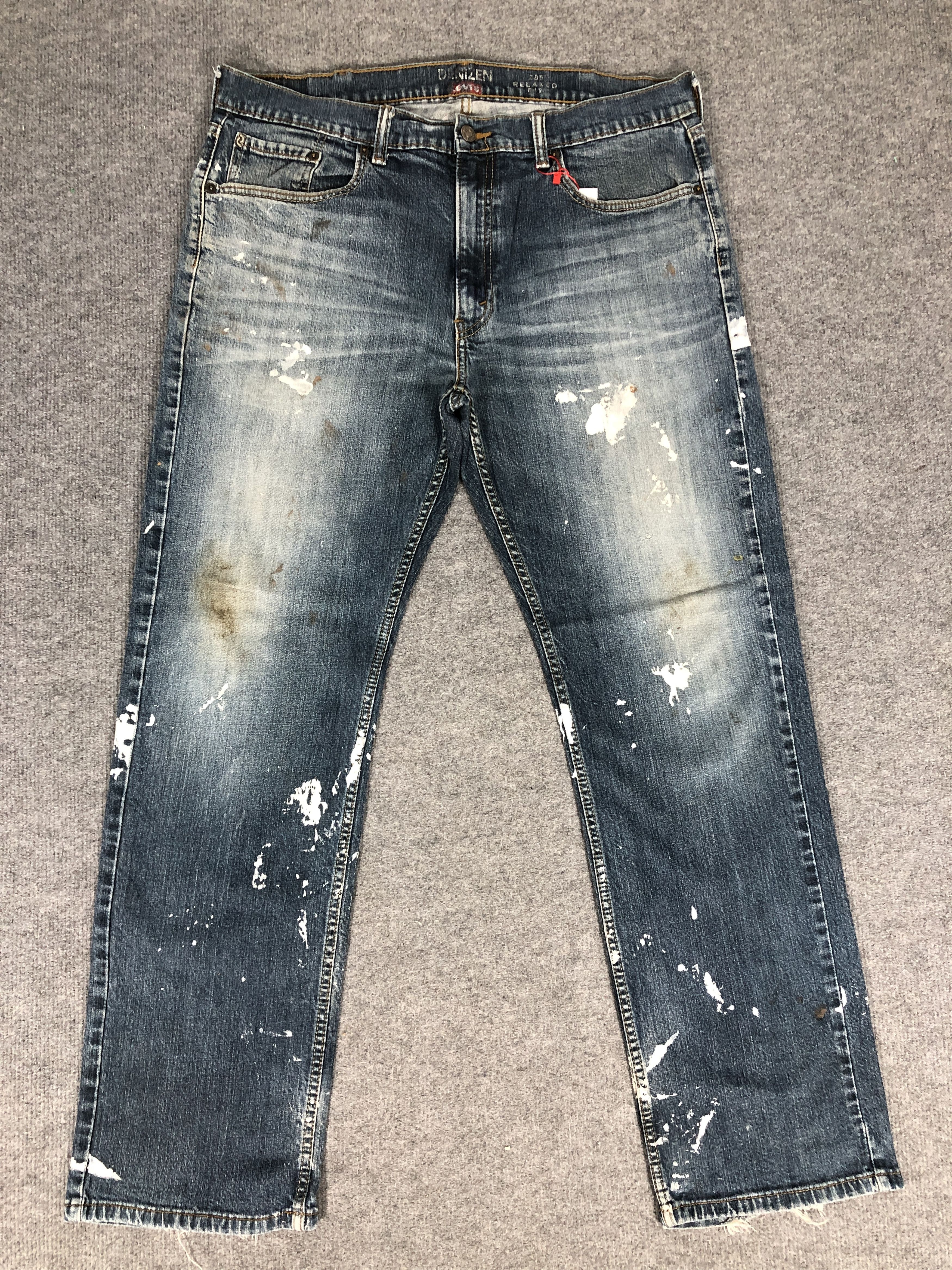 Levi's Levi's Denizen 205 Paint Splatter Dirty Faded Blue Jean Size US 38 / EU 54 - 1 Thumbnail