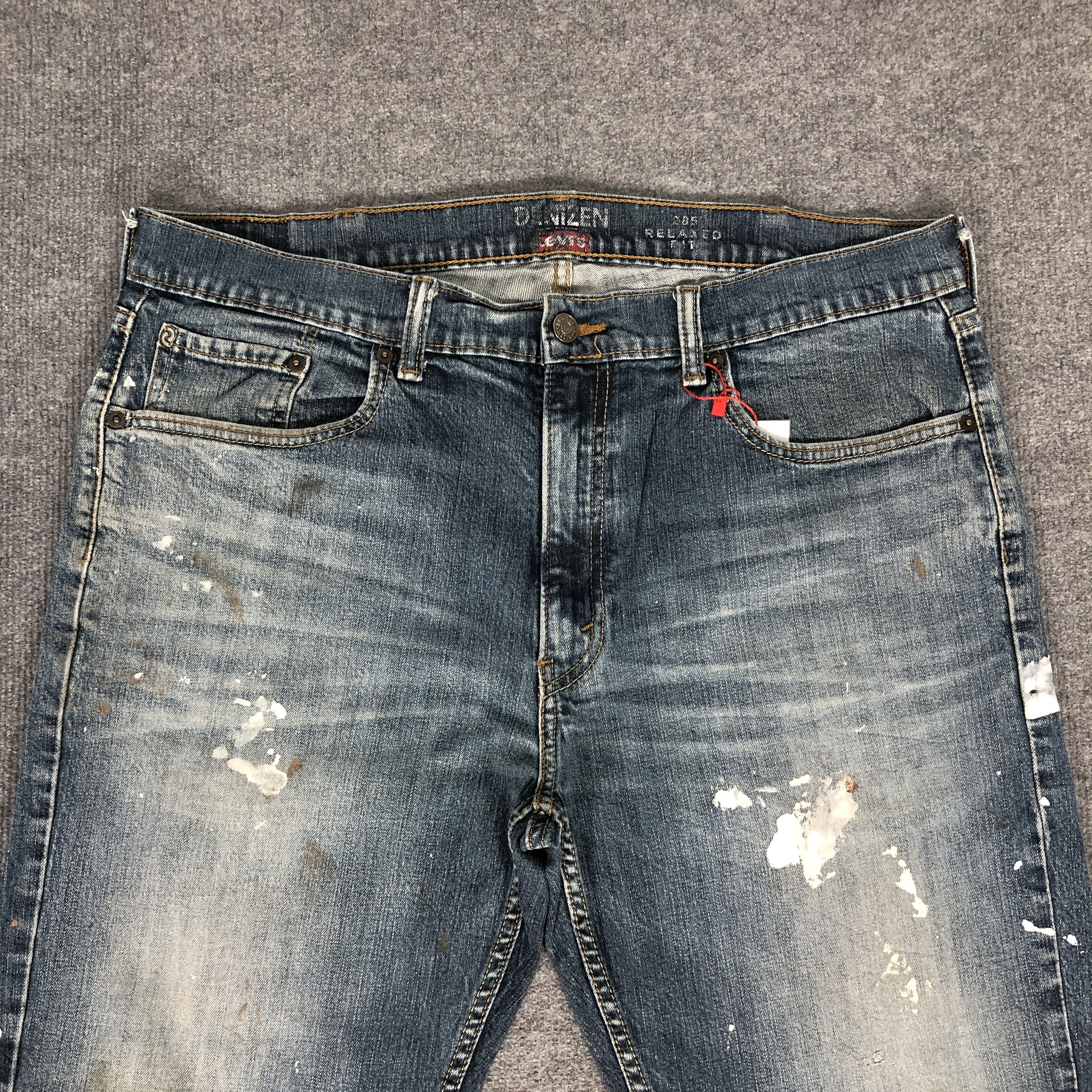 Levi's Levi's Denizen 205 Paint Splatter Dirty Faded Blue Jean Size US 38 / EU 54 - 3 Thumbnail