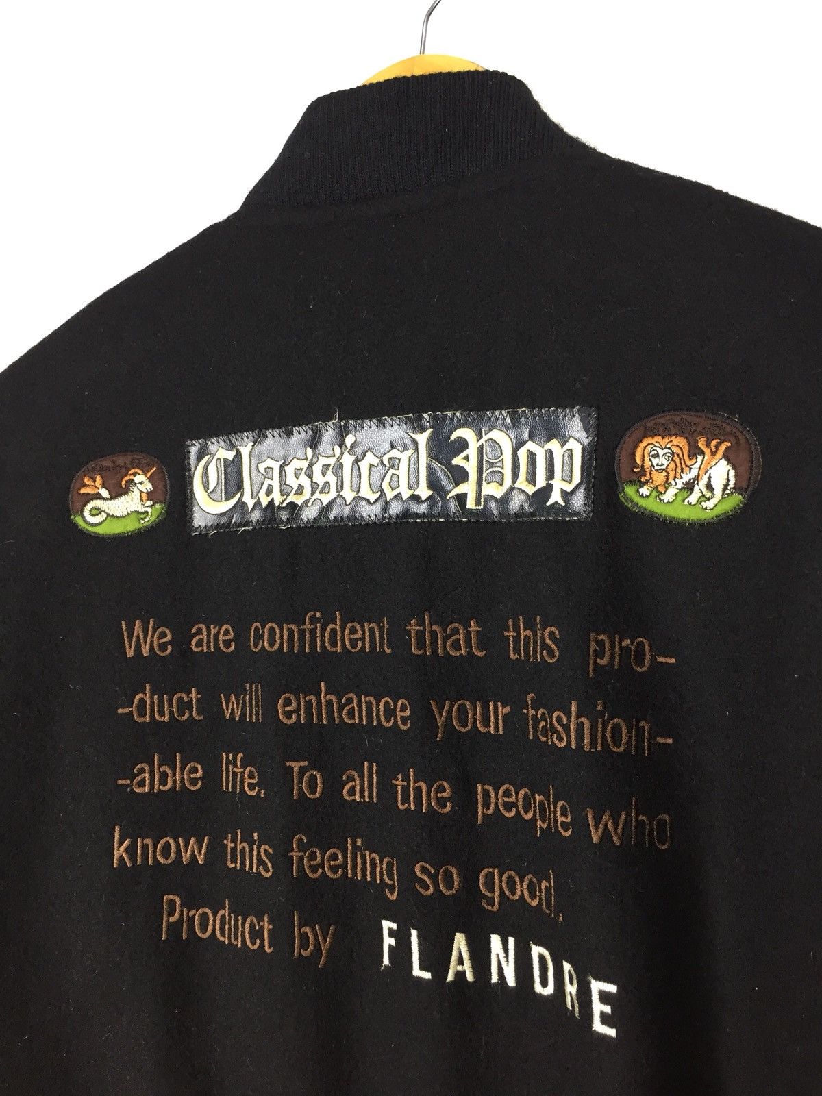 Japanese Brand VINTAGE FLANDRE WOOL VARSITY/BOMBER JACKET Size US M / EU 48-50 / 2 - 7 Thumbnail