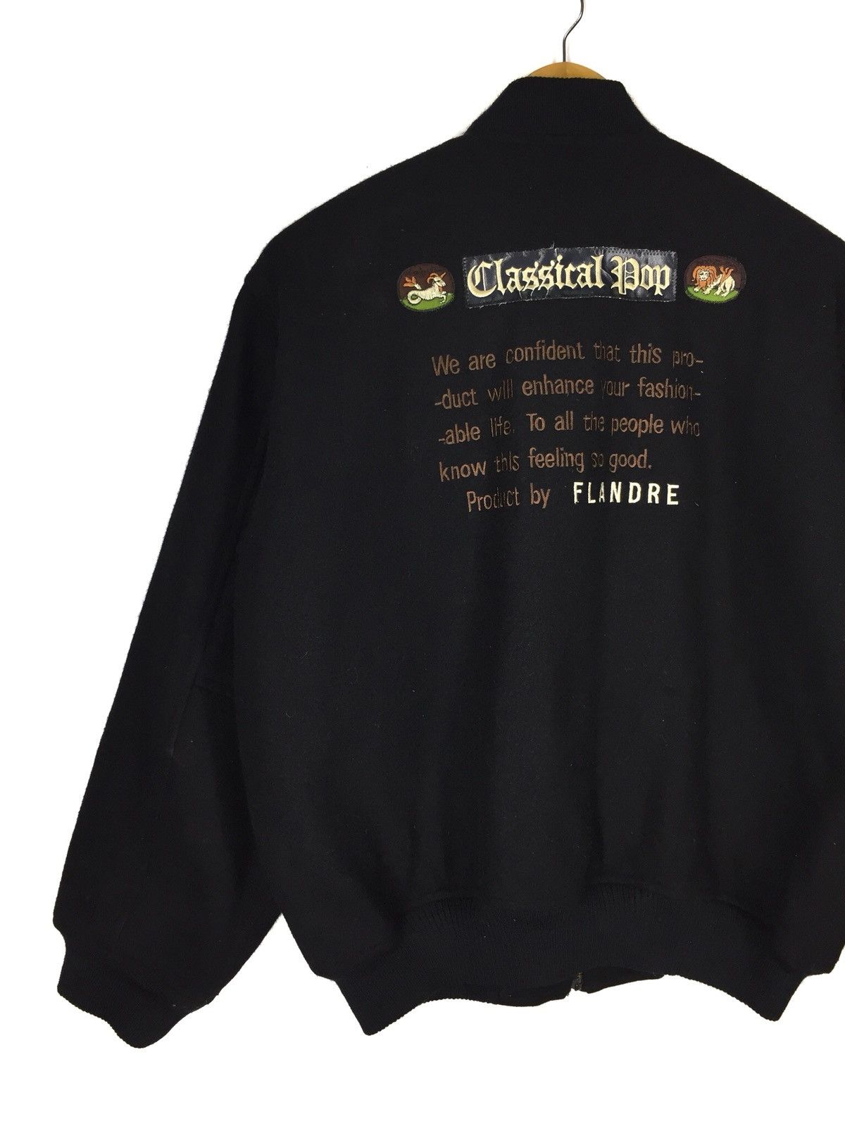 Japanese Brand VINTAGE FLANDRE WOOL VARSITY/BOMBER JACKET Size US M / EU 48-50 / 2 - 4 Thumbnail