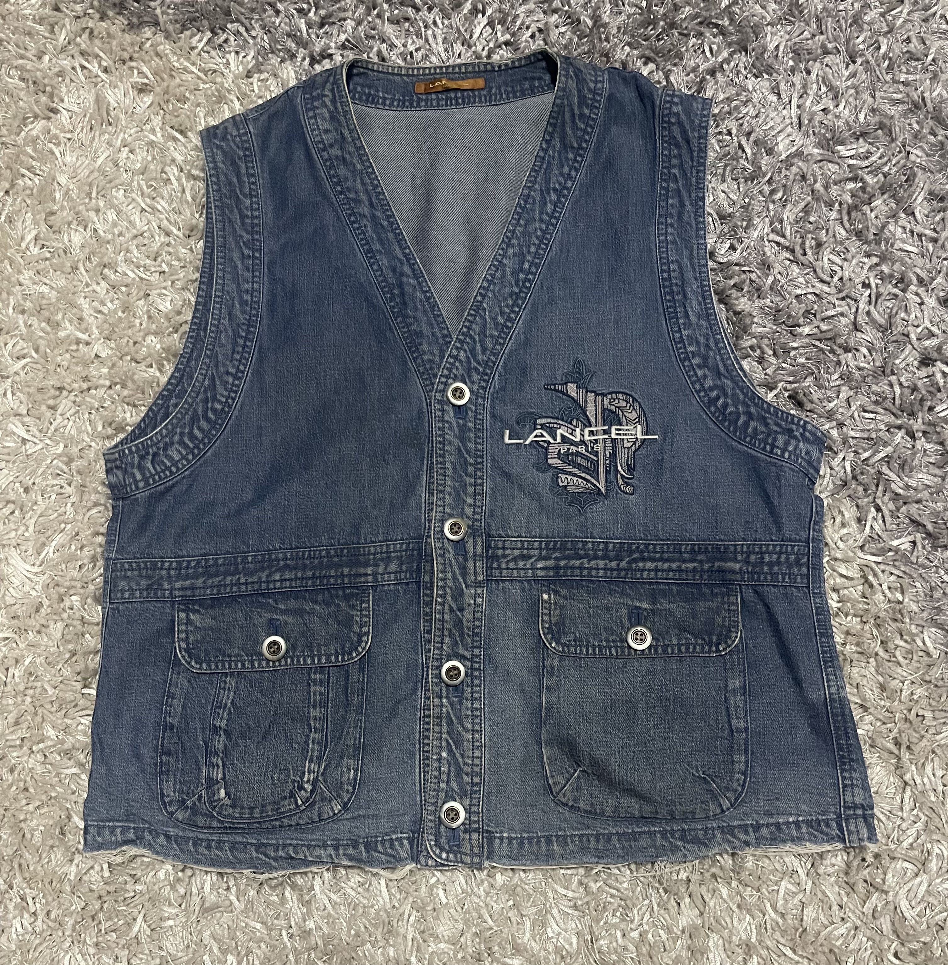 Lancel LANCEL PARIS VEST DISTRESSED JAPAN Size 44S - 1 Thumbnail
