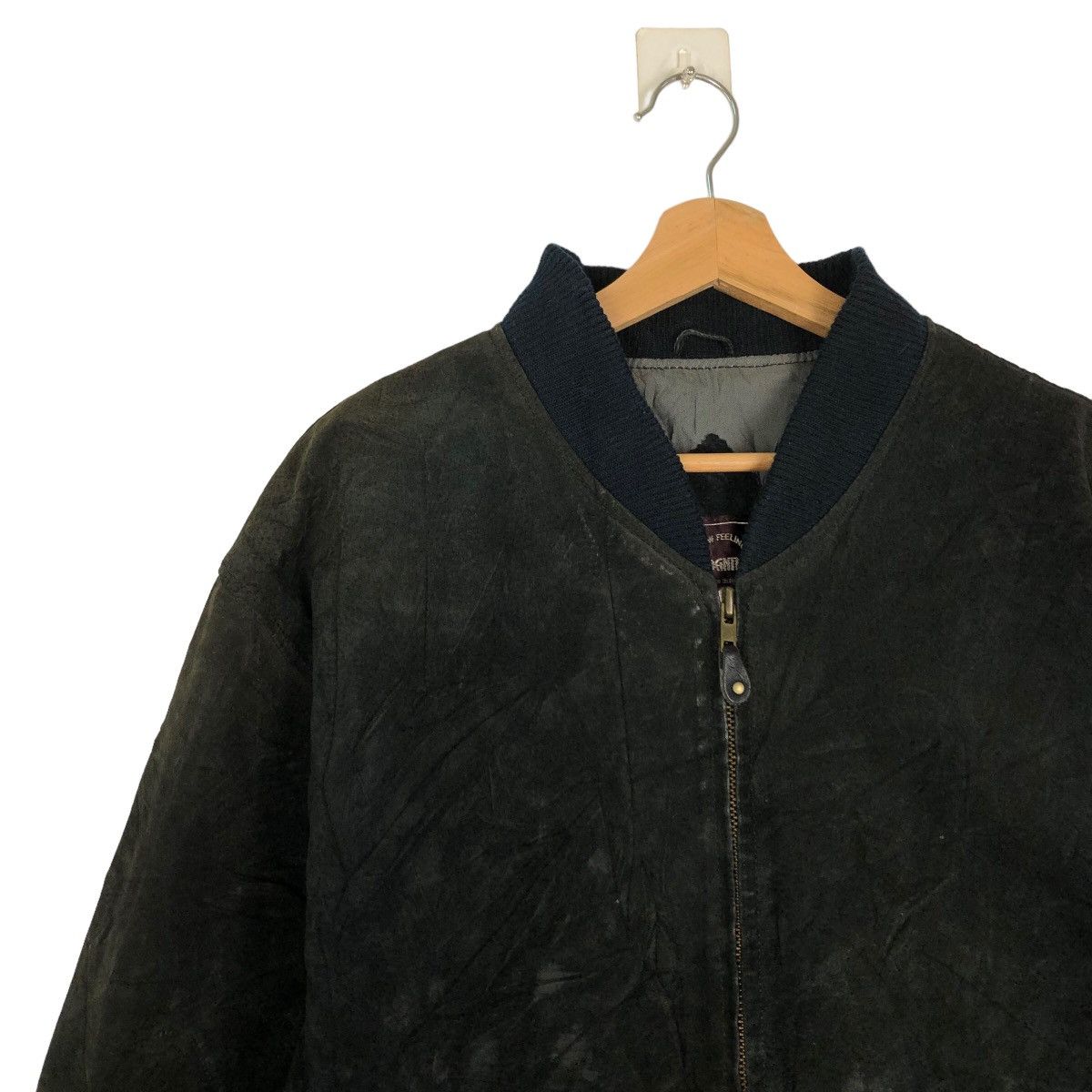 Japanese Brand VINTAGE SUEDE LEATHER BOMBER JACKET JAPAN ISSEY MIYAKE STYLE Size US M / EU 48-50 / 2 - 6 Thumbnail