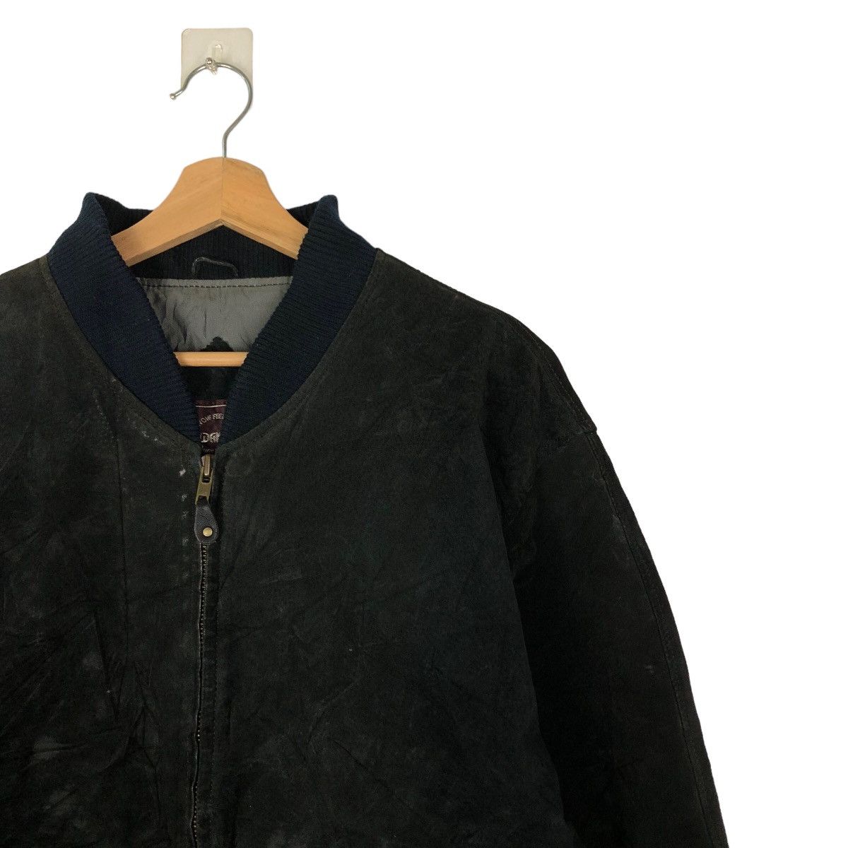 Japanese Brand VINTAGE SUEDE LEATHER BOMBER JACKET JAPAN ISSEY MIYAKE STYLE Size US M / EU 48-50 / 2 - 5 Thumbnail