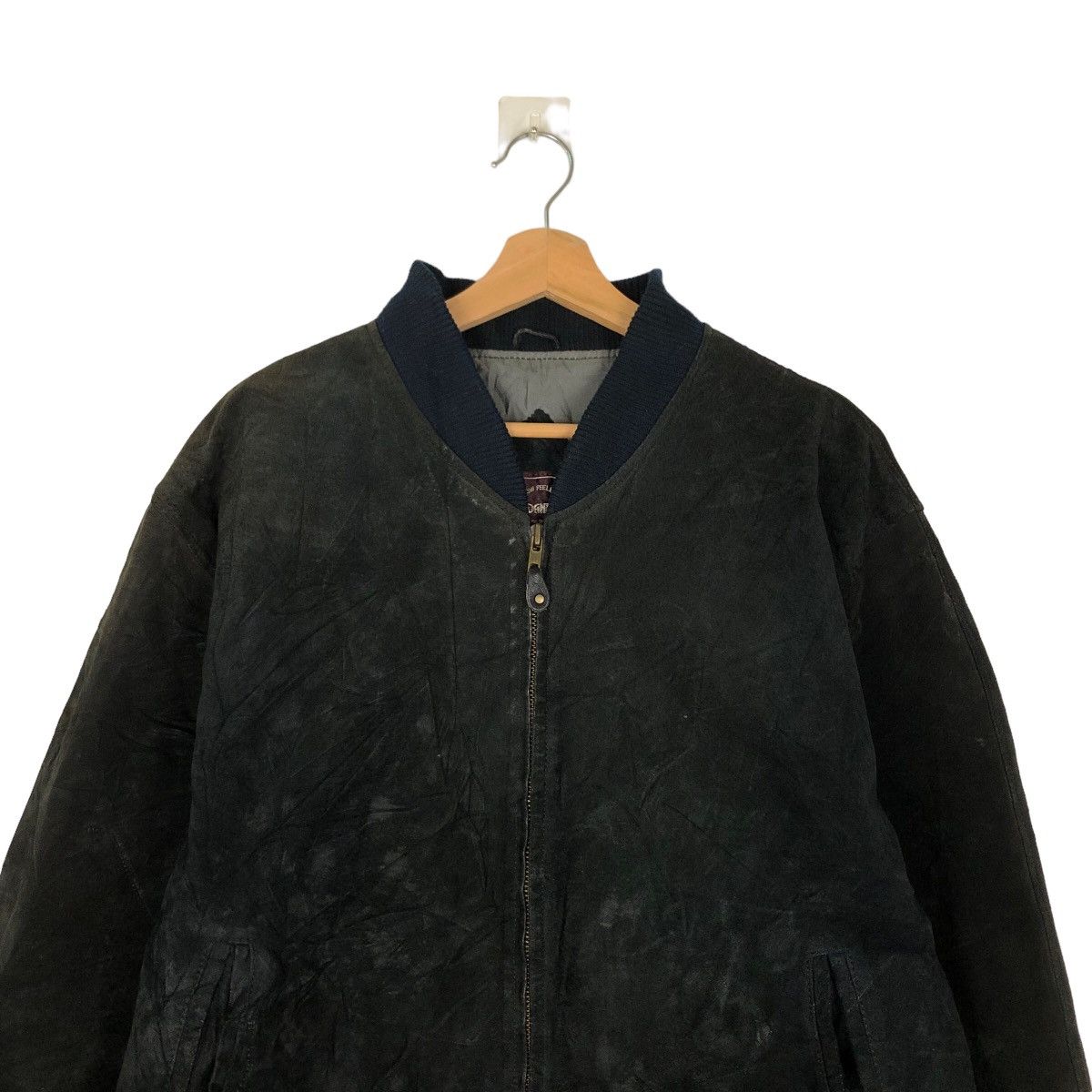 Japanese Brand VINTAGE SUEDE LEATHER BOMBER JACKET JAPAN ISSEY MIYAKE STYLE Size US M / EU 48-50 / 2 - 2 Thumbnail
