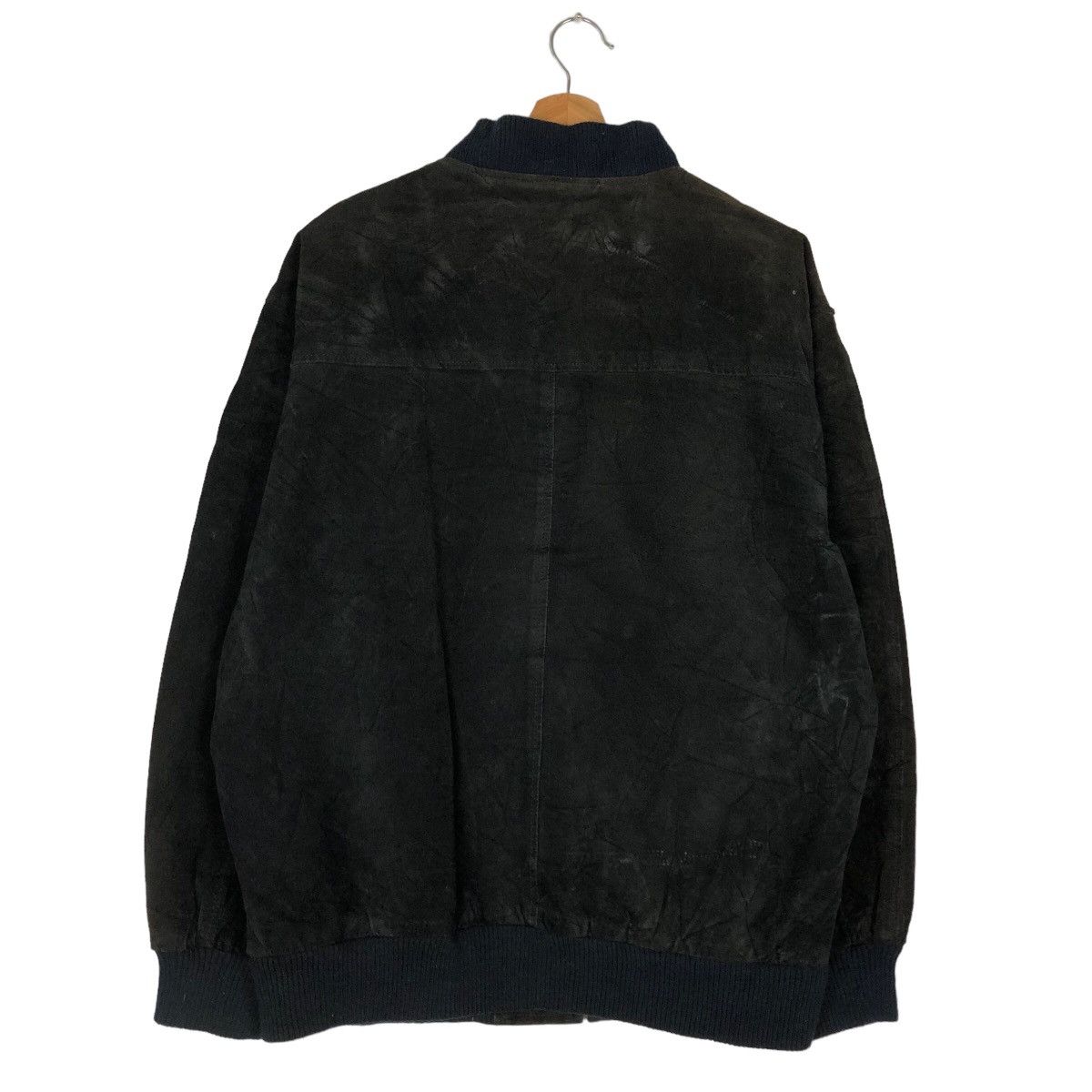 Japanese Brand VINTAGE SUEDE LEATHER BOMBER JACKET JAPAN ISSEY MIYAKE STYLE Size US M / EU 48-50 / 2 - 7 Thumbnail