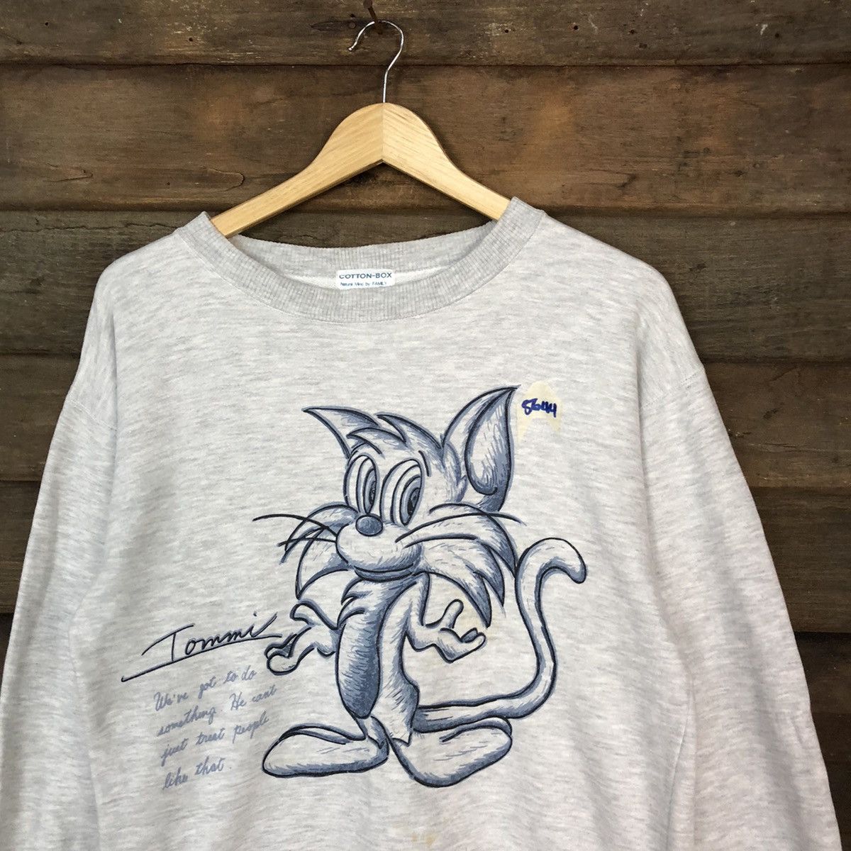Japanese Brand × Vintage Tommi cartoon vintage faded thrashed Grey Sweatshirt #5644 Size US M / EU 48-50 / 2 - 2 Thumbnail