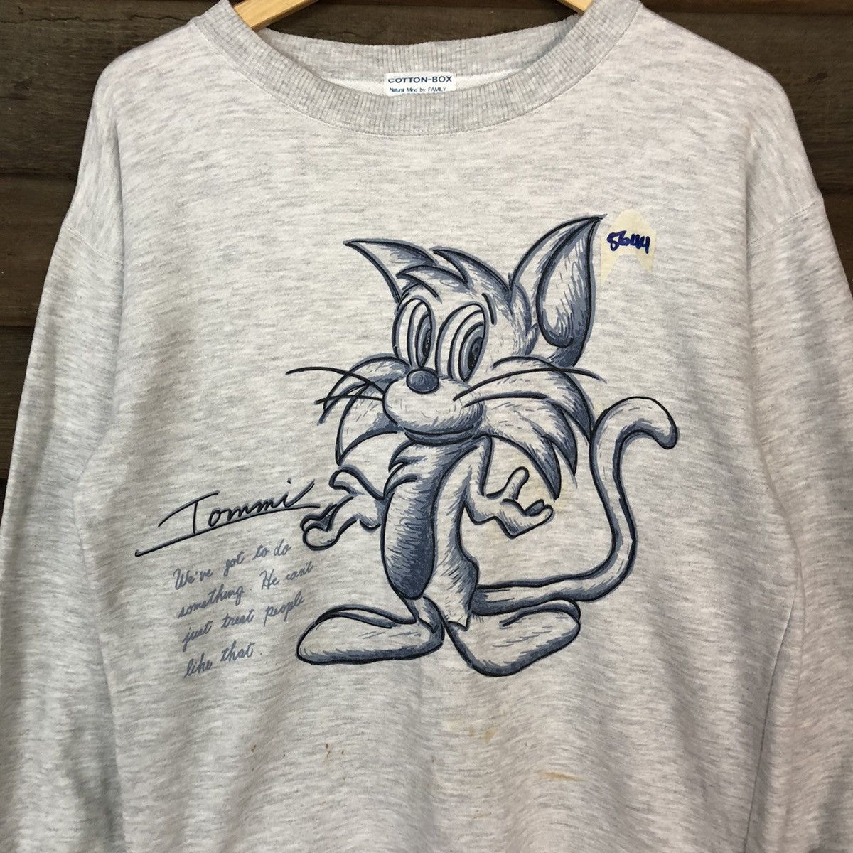 Japanese Brand × Vintage Tommi cartoon vintage faded thrashed Grey Sweatshirt #5644 Size US M / EU 48-50 / 2 - 6 Thumbnail
