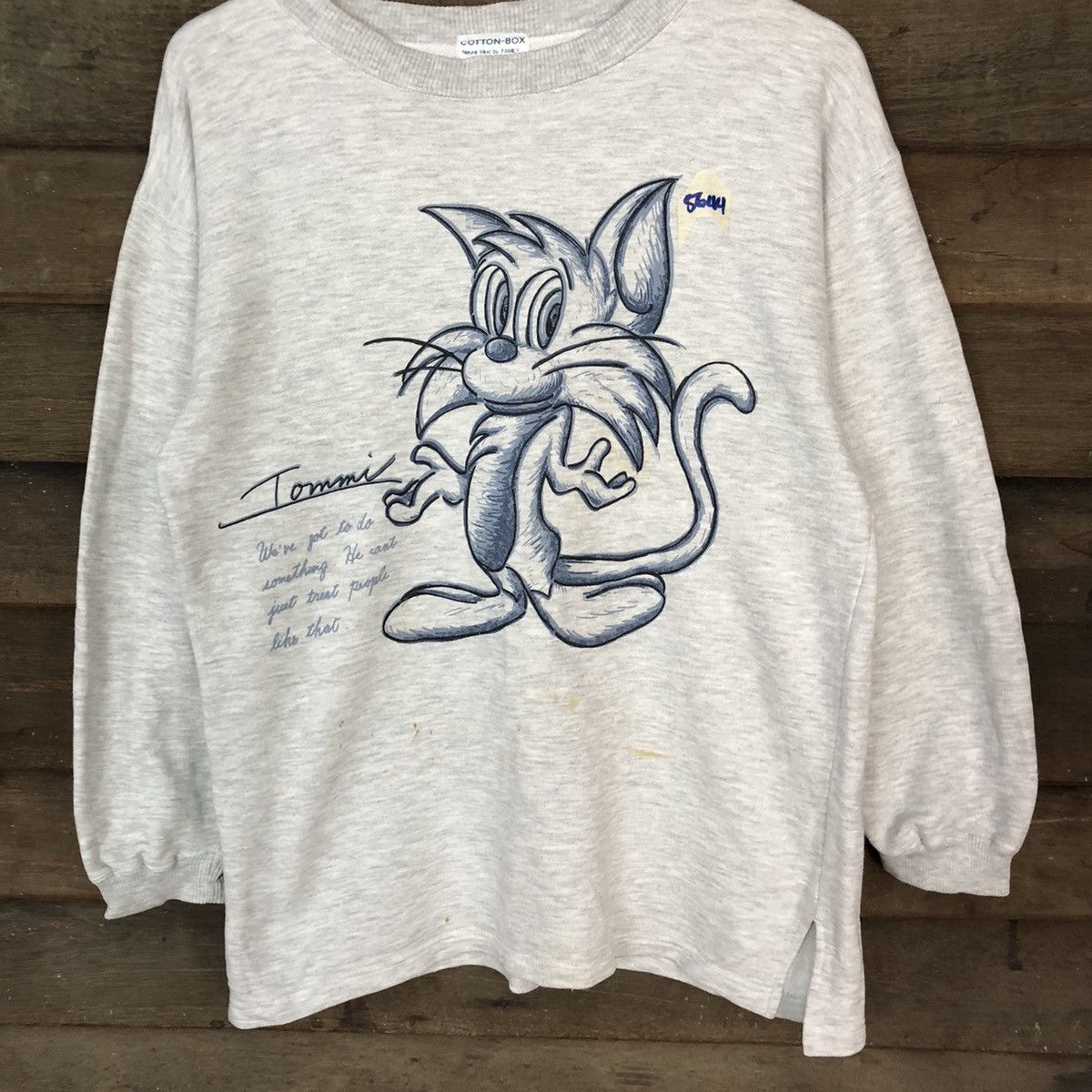 Japanese Brand × Vintage Tommi cartoon vintage faded thrashed Grey Sweatshirt #5644 Size US M / EU 48-50 / 2 - 3 Thumbnail
