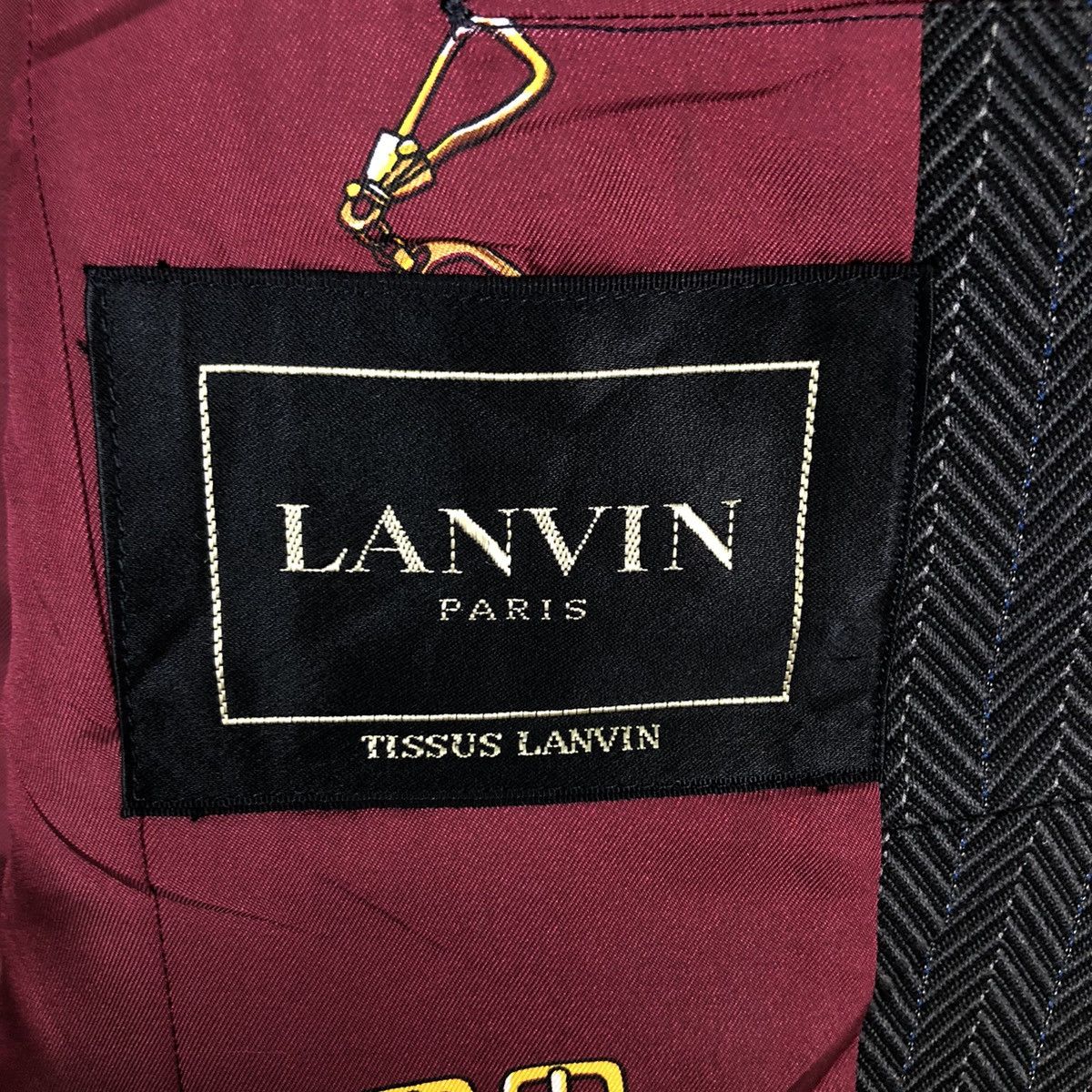 Japanese Brand VINTAGE DOUBLE BREAST JACKET LANVIN RARE SILK OVER PRINT Size US M / EU 48-50 / 2 - 11 Thumbnail