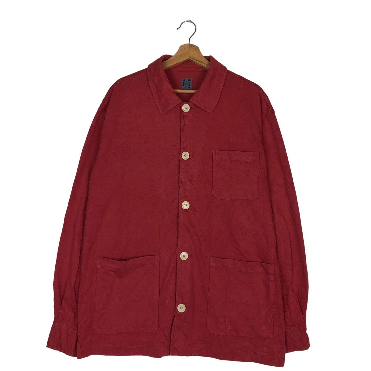 Blue Blue Japan VINTAGE HIKORY CHORE JACKET BLUE WORK INSPIRED ISSEY MIYAKE Size US M / EU 48-50 / 2 - 1 Thumbnail