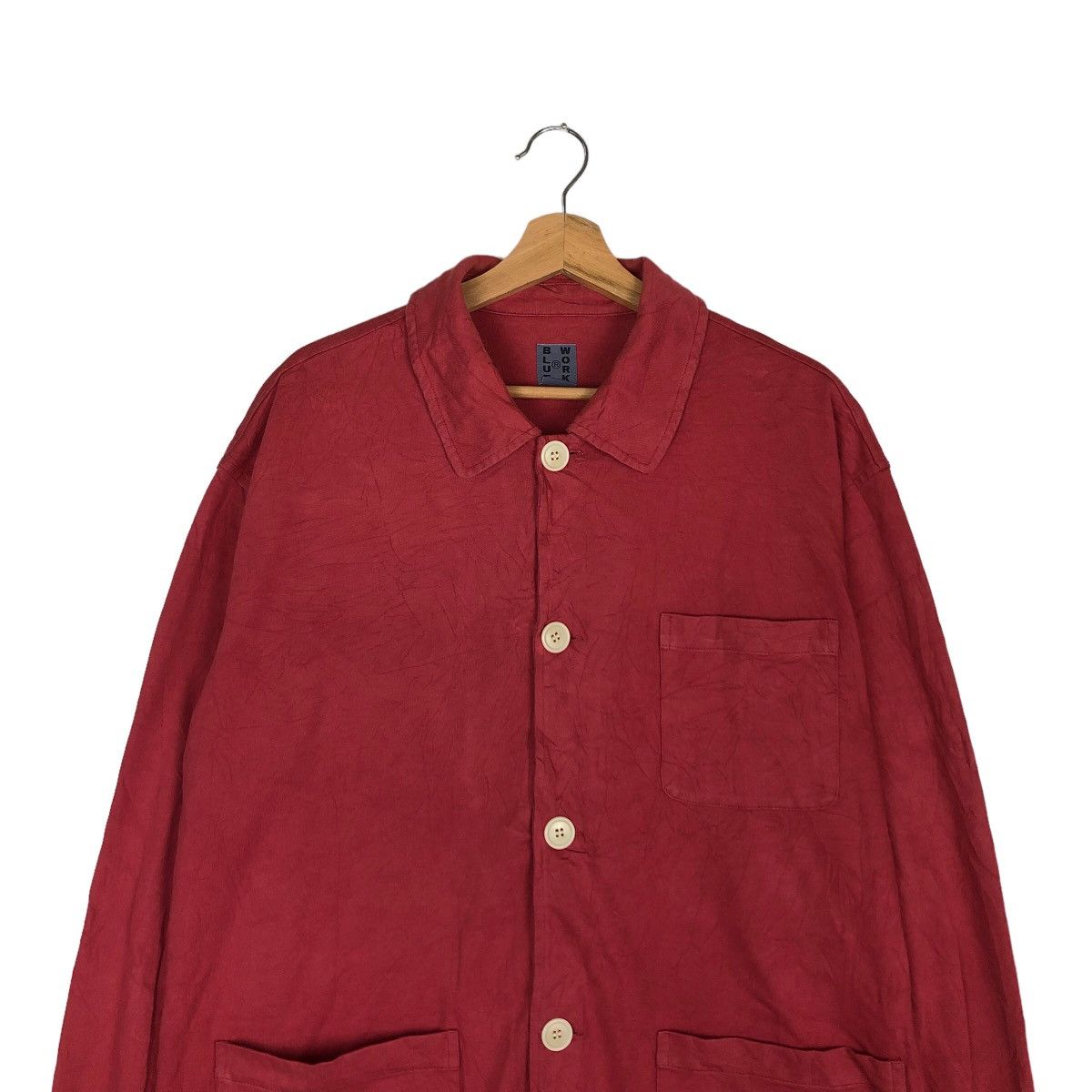 Blue Blue Japan VINTAGE HIKORY CHORE JACKET BLUE WORK INSPIRED ISSEY MIYAKE Size US M / EU 48-50 / 2 - 2 Thumbnail