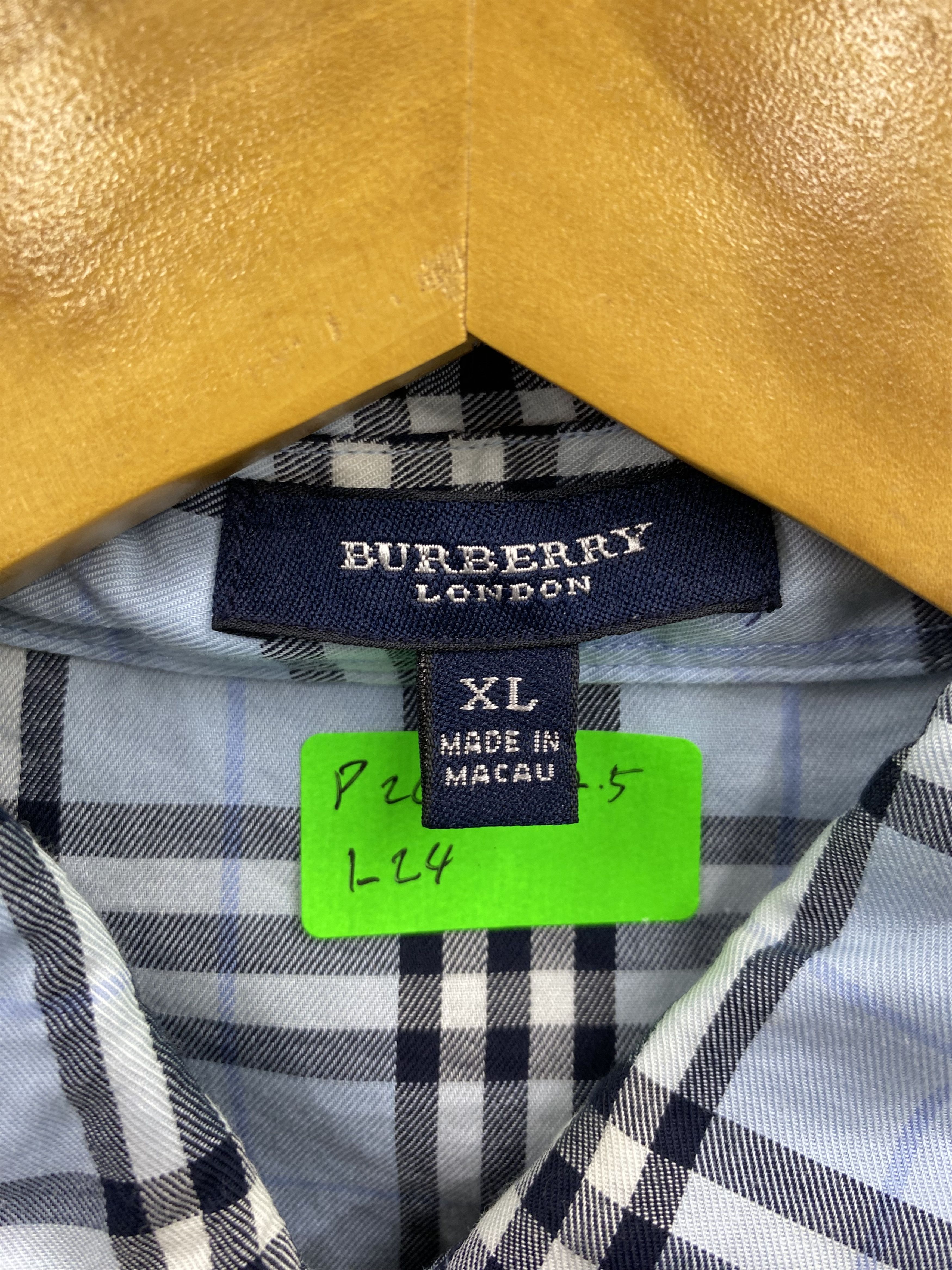 Burberry Check Short Sleeve Button Up Shirt