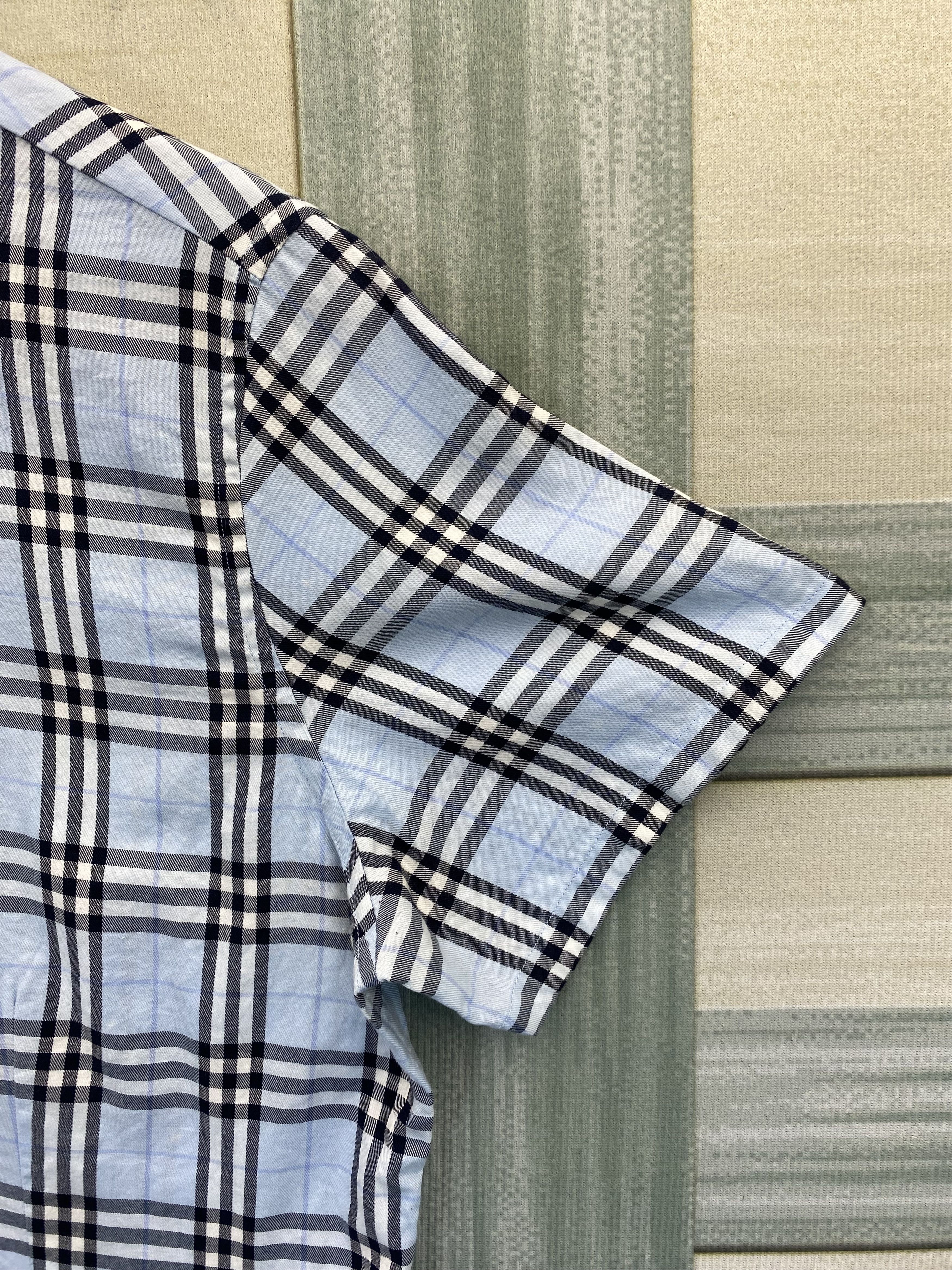 Burberry Check Short Sleeve Button Up Shirt