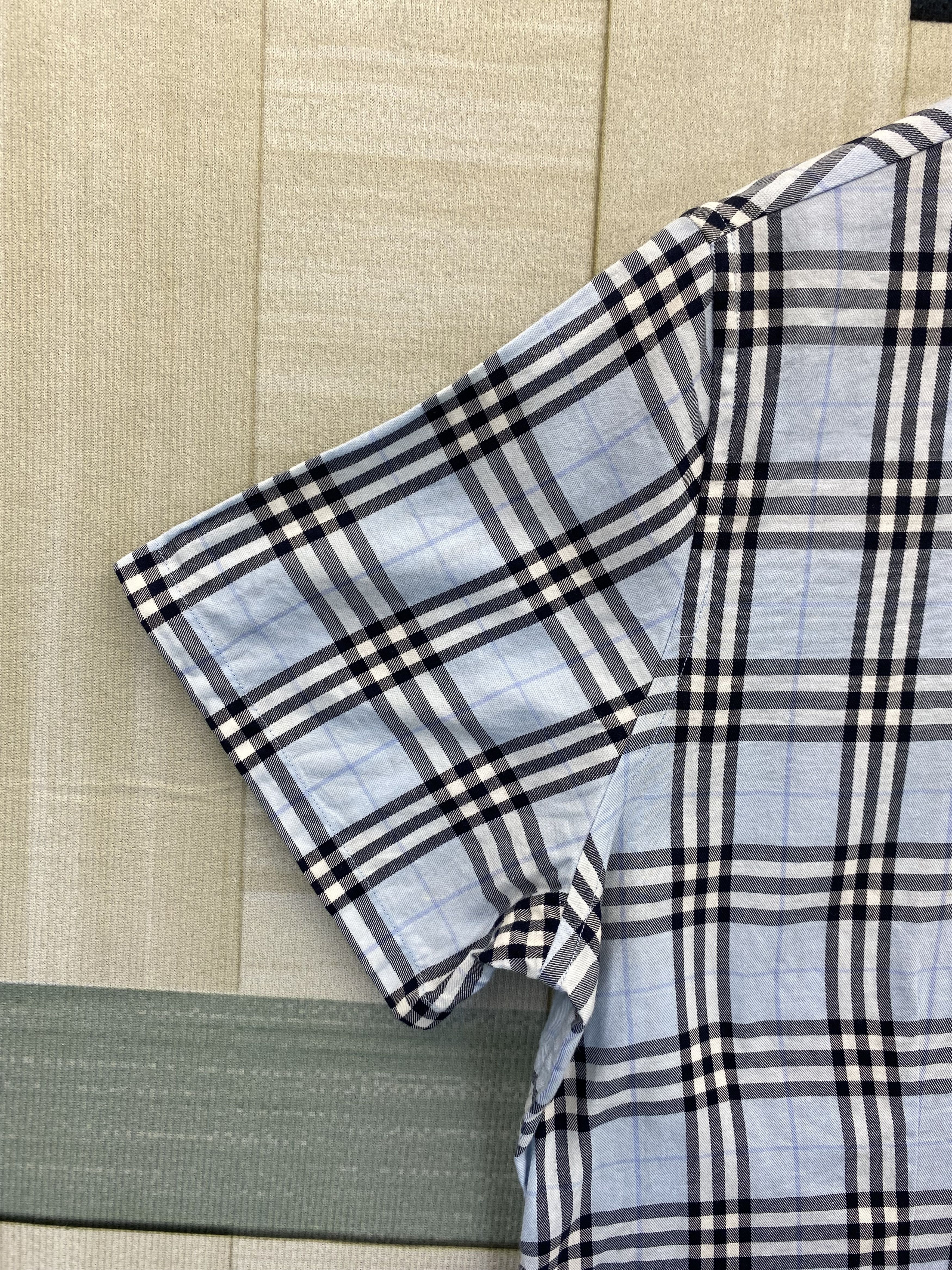 Burberry Check Short Sleeve Button Up Shirt