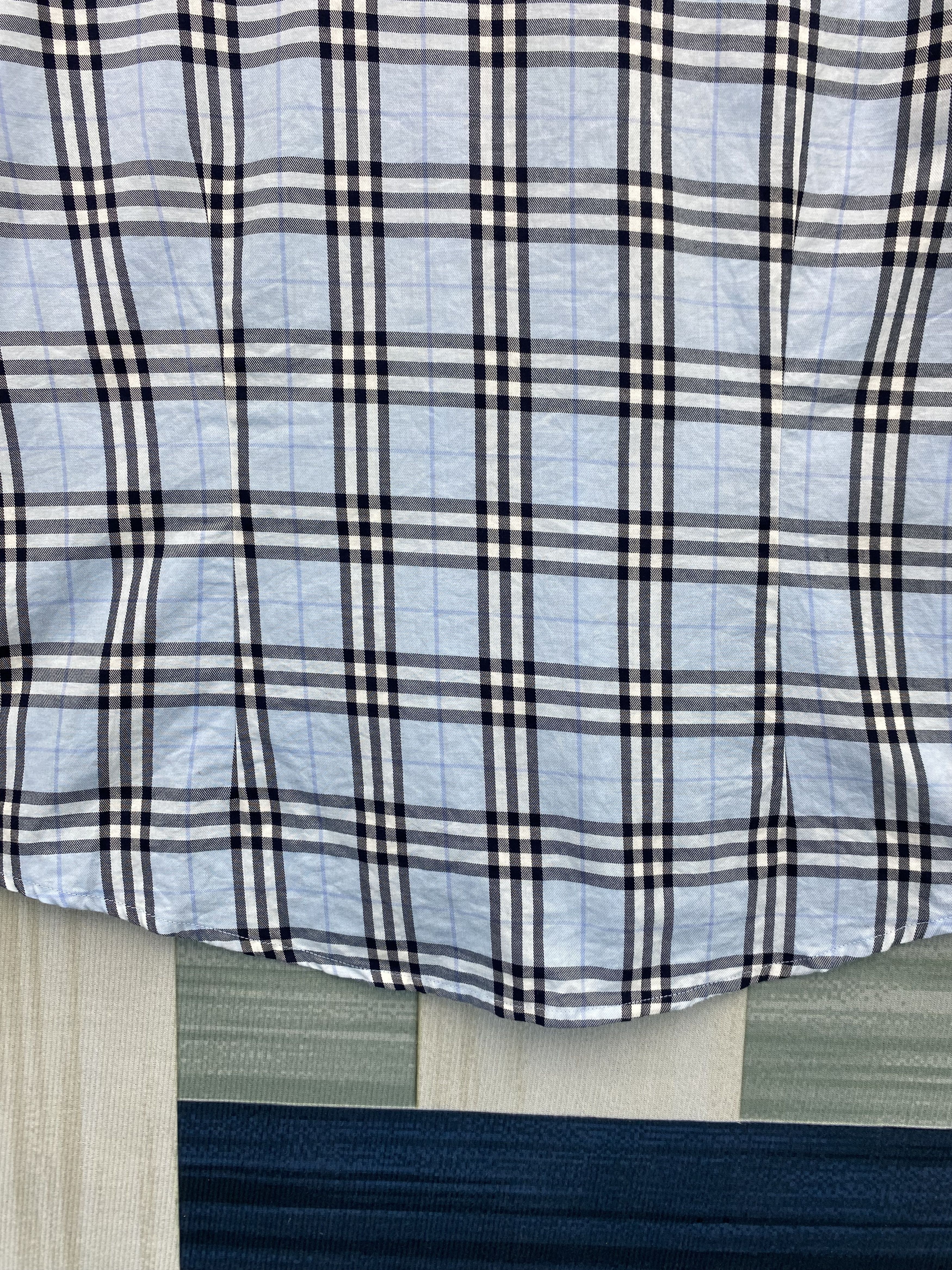 Burberry Check Short Sleeve Button Up Shirt