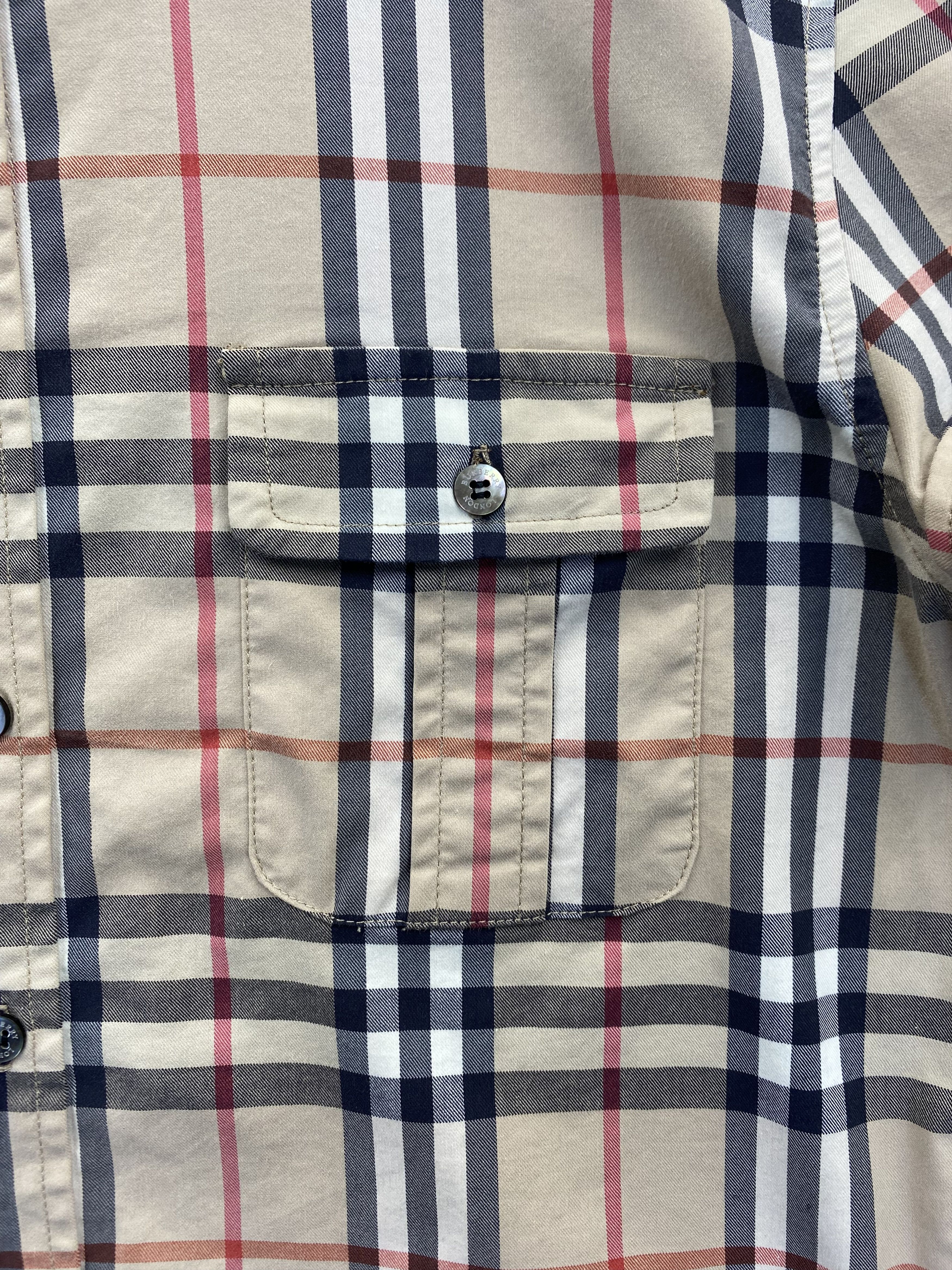 Burberry Burberry Check Double Pocket Button Up Shirt Size XXL / US 16-18 / IT 52-54 - 6 Thumbnail