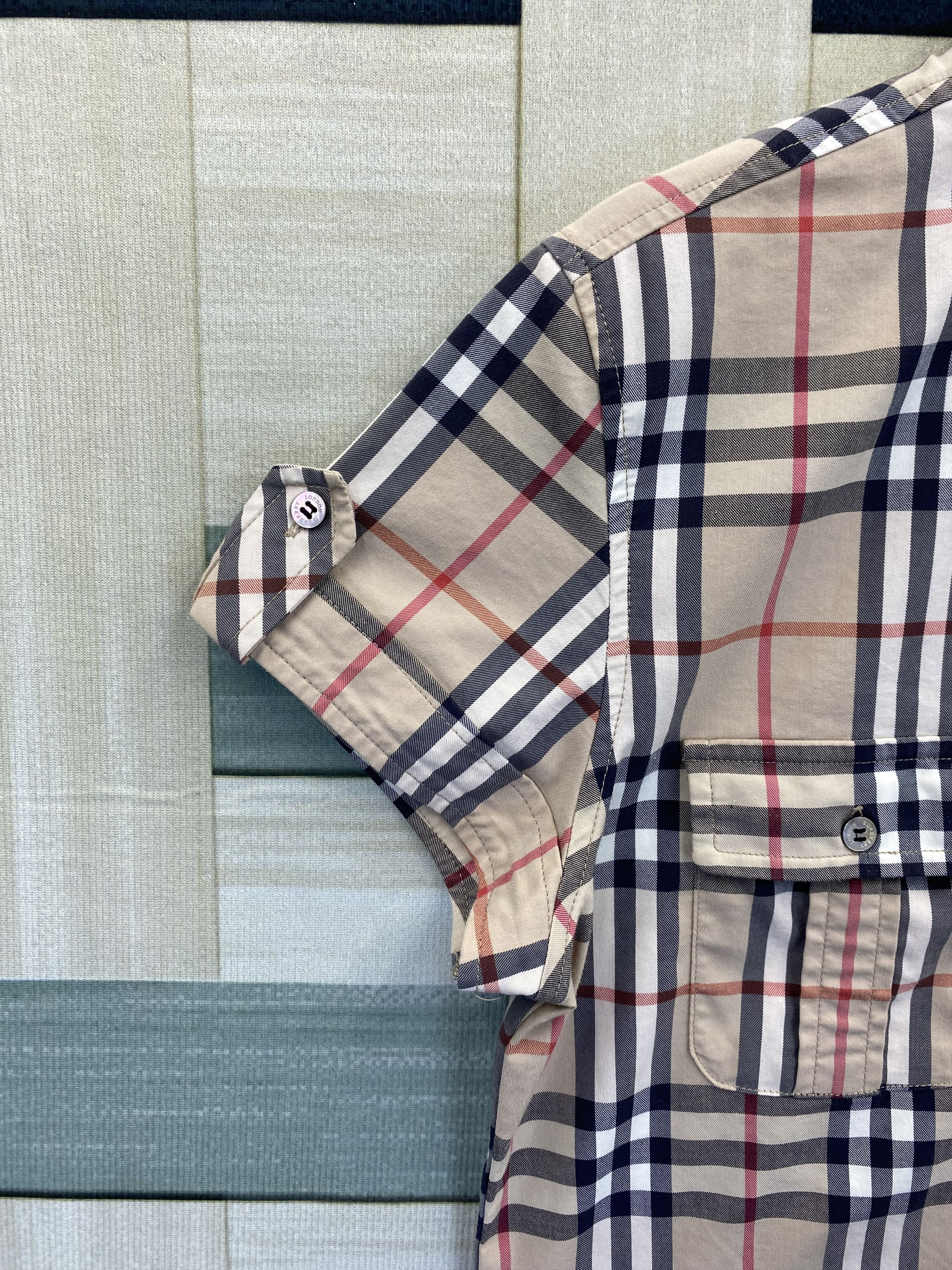 Burberry Burberry Check Double Pocket Button Up Shirt Size XXL / US 16-18 / IT 52-54 - 3 Thumbnail