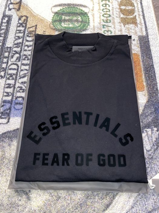 Fear of God Fear of God Essentials T Shirt Jet Black | Grailed