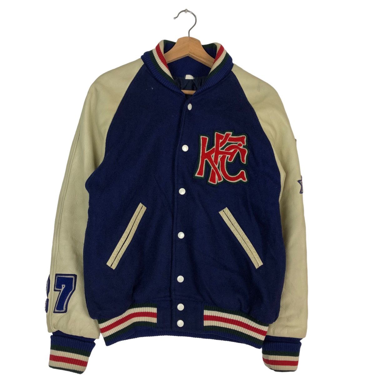 Japanese Brand VINTAGE 1991 SOCCER CLUB KITASATO VARSITY JACKET LEATHER Size US M / EU 48-50 / 2 - 1 Thumbnail