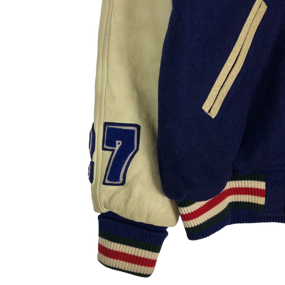 Japanese Brand VINTAGE 1991 SOCCER CLUB KITASATO VARSITY JACKET LEATHER Size US M / EU 48-50 / 2 - 3 Thumbnail