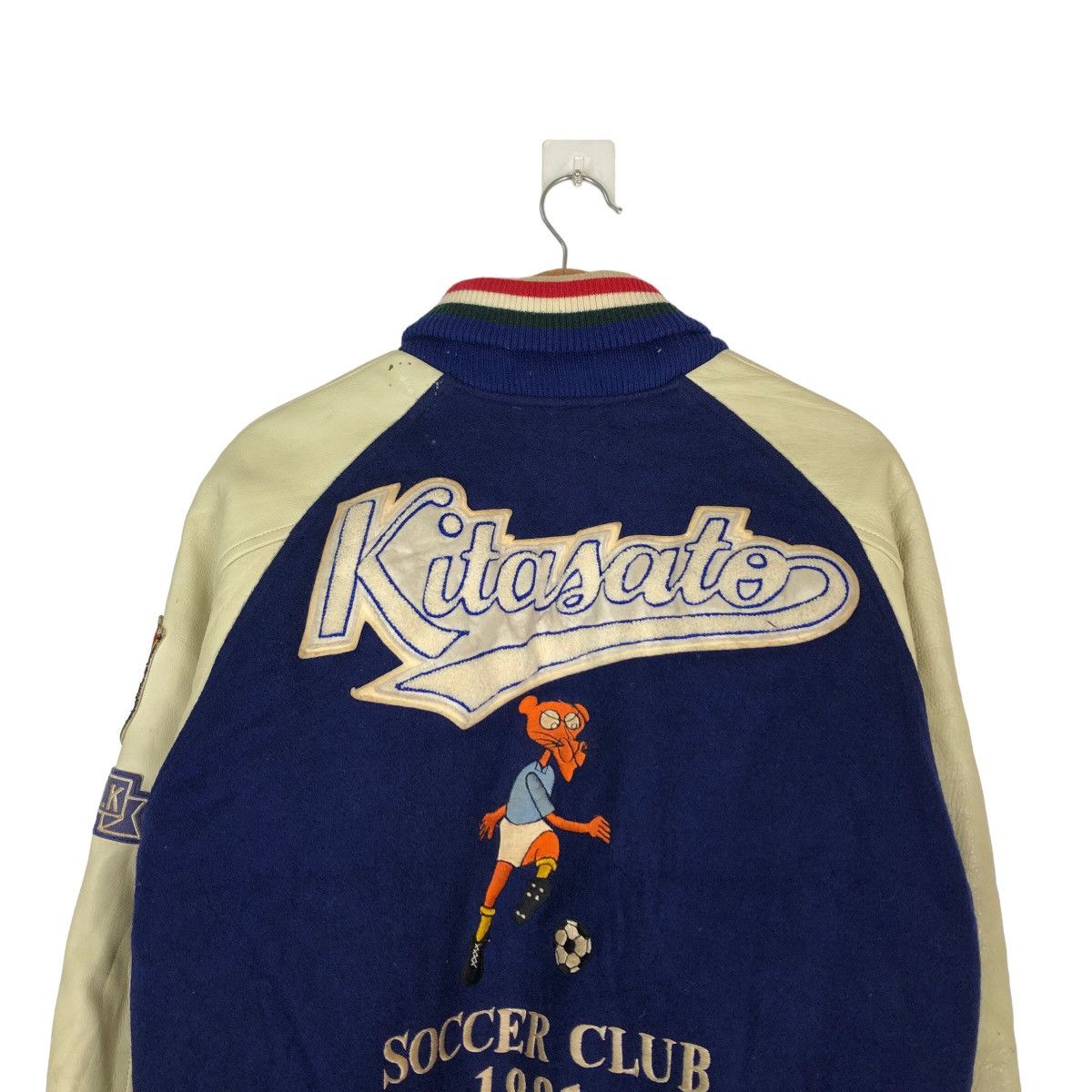 Japanese Brand VINTAGE 1991 SOCCER CLUB KITASATO VARSITY JACKET LEATHER Size US M / EU 48-50 / 2 - 8 Thumbnail