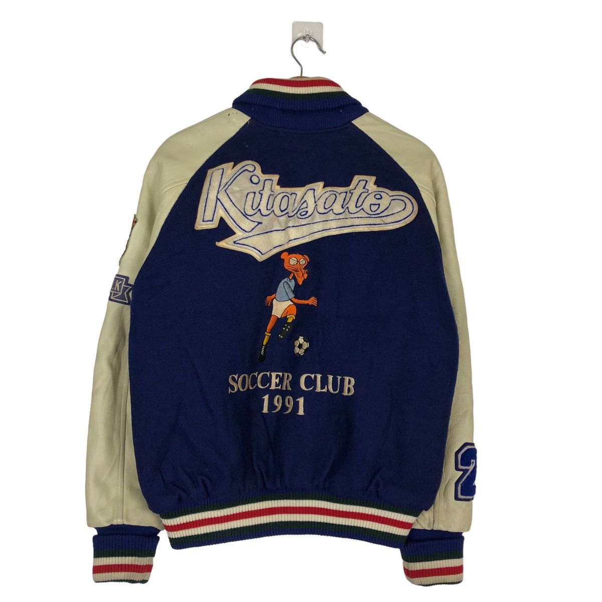 Japanese Brand VINTAGE 1991 SOCCER CLUB KITASATO VARSITY JACKET LEATHER Size US M / EU 48-50 / 2 - 7 Thumbnail