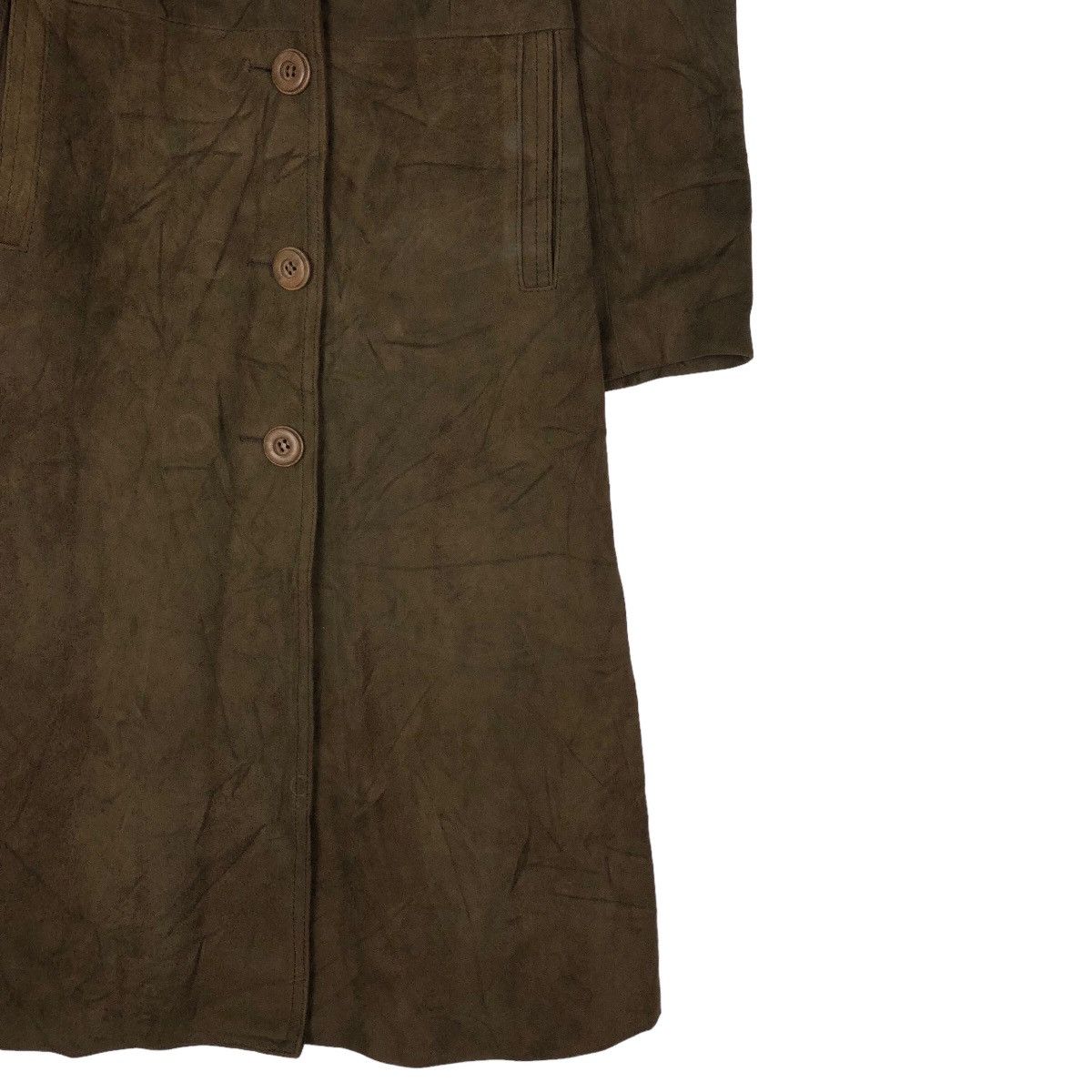 Japanese Brand VINTAGE LONG JACKET SOFT LEATHER MINK FUR COLLAR MADRID Size M / US 6-8 / IT 42-44 - 4 Thumbnail