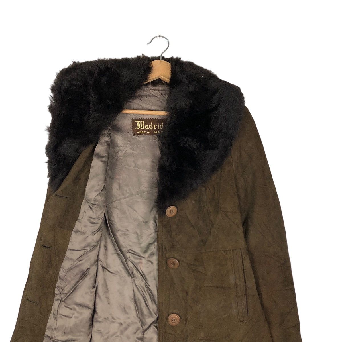 Japanese Brand VINTAGE LONG JACKET SOFT LEATHER MINK FUR COLLAR MADRID Size M / US 6-8 / IT 42-44 - 10 Thumbnail